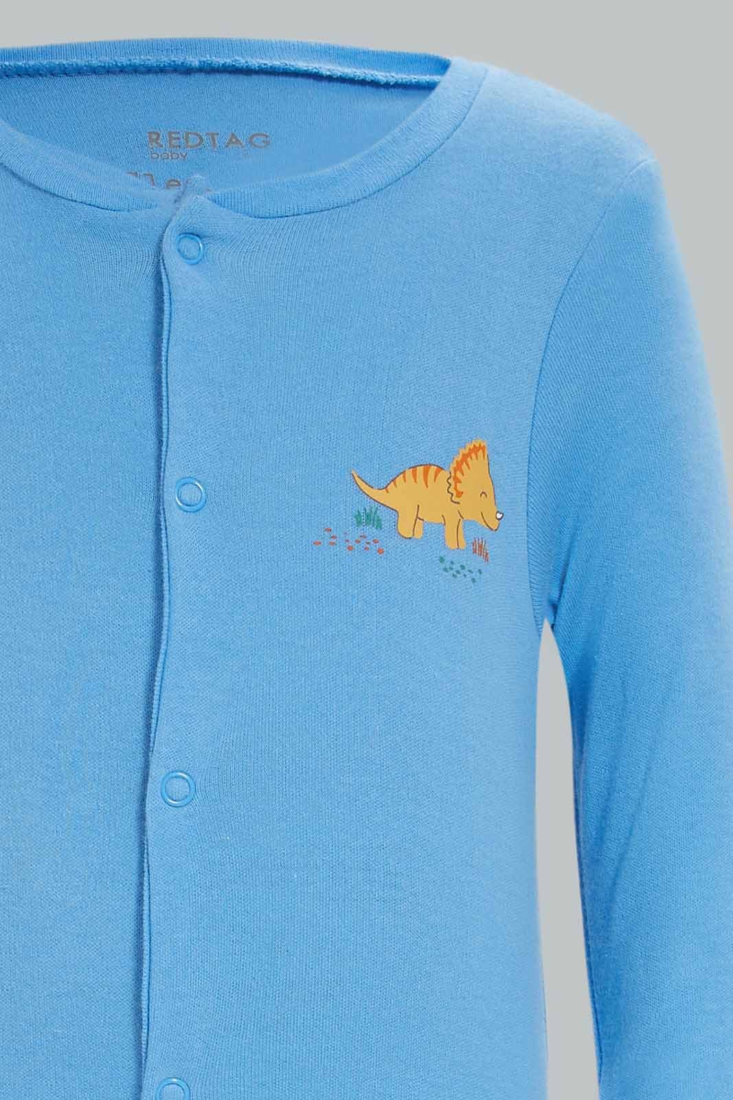 Redtag-3Pk-Sleepsuit-Dinosaur-Boy-Category:Sleepsuits,-Colour:Apricot,-Deals:New-In,-Dept:New-Born,-Filter:Baby-(0-to-12-Mths),-NBF-Sleepsuits,-New-In-NBF-APL,-Non-Sale,-S23A,-Section:Boys-(0-to-14Yrs)-Baby-