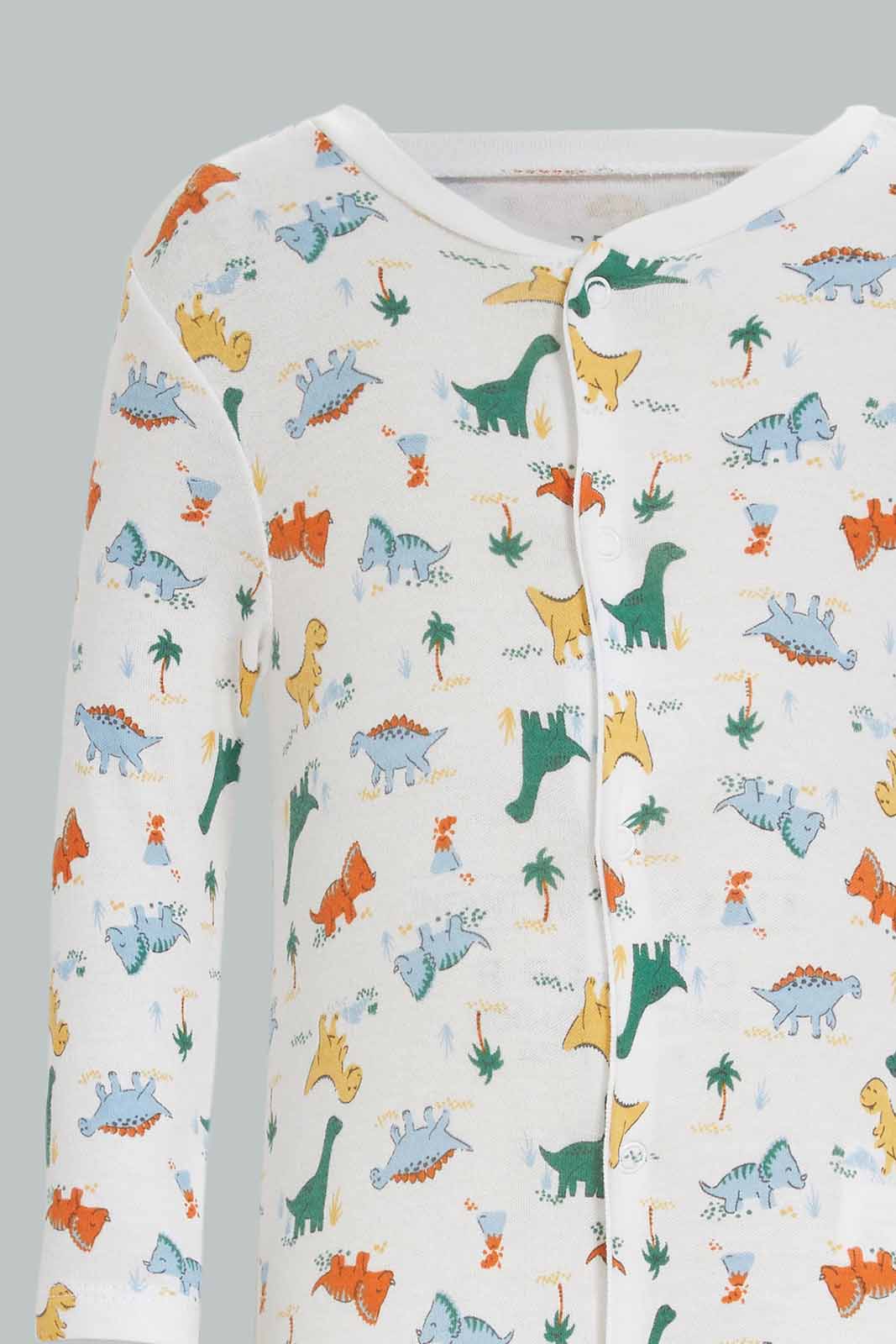 Redtag-3Pk-Sleepsuit-Dinosaur-Boy-Category:Sleepsuits,-Colour:Apricot,-Deals:New-In,-Dept:New-Born,-Filter:Baby-(0-to-12-Mths),-NBF-Sleepsuits,-New-In-NBF-APL,-Non-Sale,-S23A,-Section:Boys-(0-to-14Yrs)-Baby-
