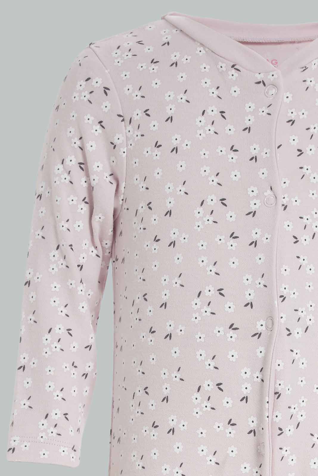 Redtag-3Pk-Sleepsuit-Floral-Girl-Category:Sleepsuits,-Colour:Apricot,-Deals:New-In,-Dept:New-Born,-Filter:Baby-(0-to-12-Mths),-NBF-Sleepsuits,-New-In-NBF-APL,-Non-Sale,-S23A,-Section:Boys-(0-to-14Yrs)-Baby-