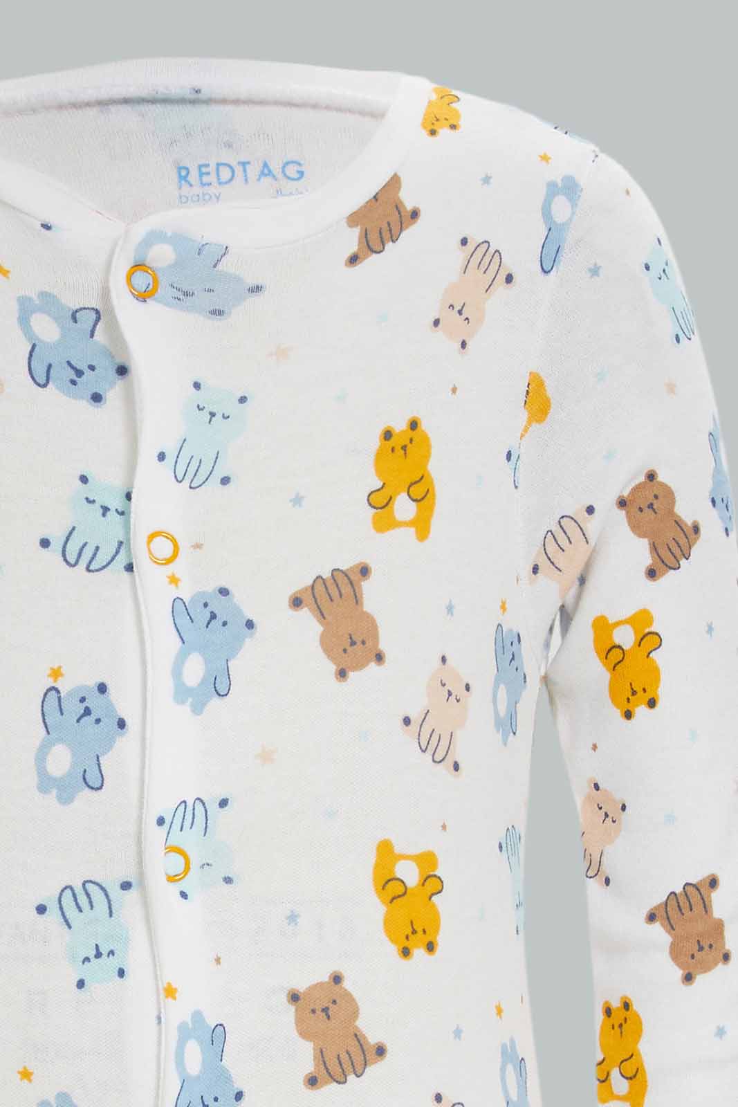 Redtag-3Pk-Sleepsuit-Teddybear-Boy-Category:Sleepsuits,-Colour:Apricot,-Deals:New-In,-Dept:New-Born,-Filter:Baby-(0-to-12-Mths),-NBF-Sleepsuits,-New-In-NBF-APL,-Non-Sale,-S23A,-Section:Boys-(0-to-14Yrs)-Baby-