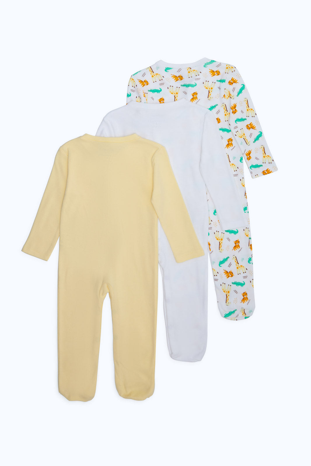 Redtag-3Pk-Sleepsuit-Neutral-Giraffe-Category:Sleepsuits,-Colour:Apricot,-Deals:New-In,-Dept:New-Born,-Filter:Baby-(0-to-12-Mths),-NBF-Sleepsuits,-New-In-NBF-APL,-Non-Sale,-S23B,-Section:Boys-(0-to-14Yrs)-Baby-0 to 12 Months