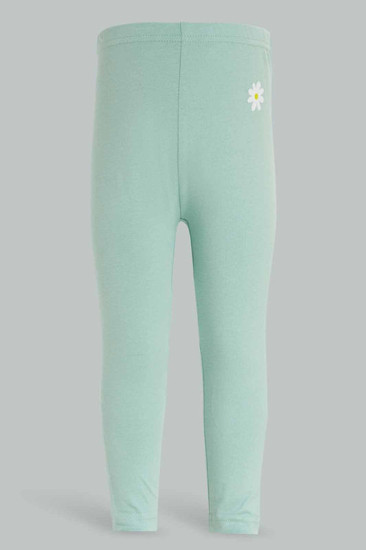 Redtag-Girls-Sage-Solid-Leggings-Category:Leggings,-Colour:Olive,-Deals:New-In,-Dept:Girls,-Filter:Infant-Girls-(3-to-24-Mths),-ING-Leggings,-New-In-ING-APL,-Non-Sale,-S23A,-Section:Girls-(0-to-14Yrs),-TBL-Infant-Girls-