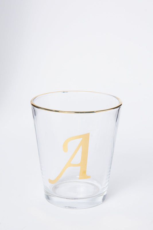 Redtag-Clear-Alphabet-Glass-A-Category:Glasses,-Colour:White,-Deals:New-In,-Dept:Home,-Filter:Home-Dining,-HMW-DIN-Drinkware,-New-In-HMW-DIN,-Non-Sale,-S23A,-Section:Homewares-Home-Dining-