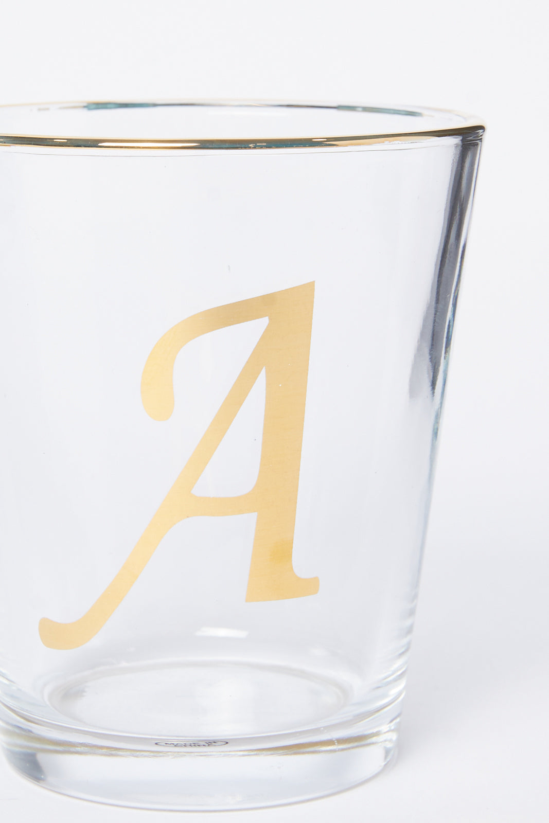 Redtag-Clear-Alphabet-Glass-A-Category:Glasses,-Colour:White,-Deals:New-In,-Dept:Home,-Filter:Home-Dining,-HMW-DIN-Drinkware,-New-In-HMW-DIN,-Non-Sale,-S23A,-Section:Homewares-Home-Dining-