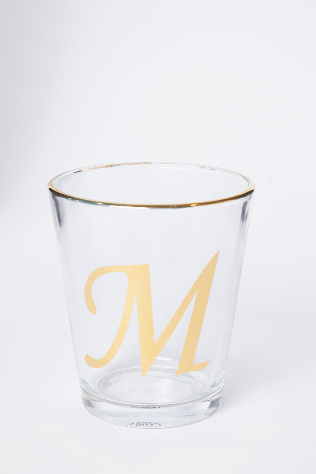 Redtag-Clear-Alphabet-Glass-M-Category:Glasses,-Colour:White,-Deals:New-In,-Dept:Home,-Filter:Home-Dining,-HMW-DIN-Drinkware,-New-In-HMW-DIN,-Non-Sale,-S23A,-Section:Homewares-Home-Dining-