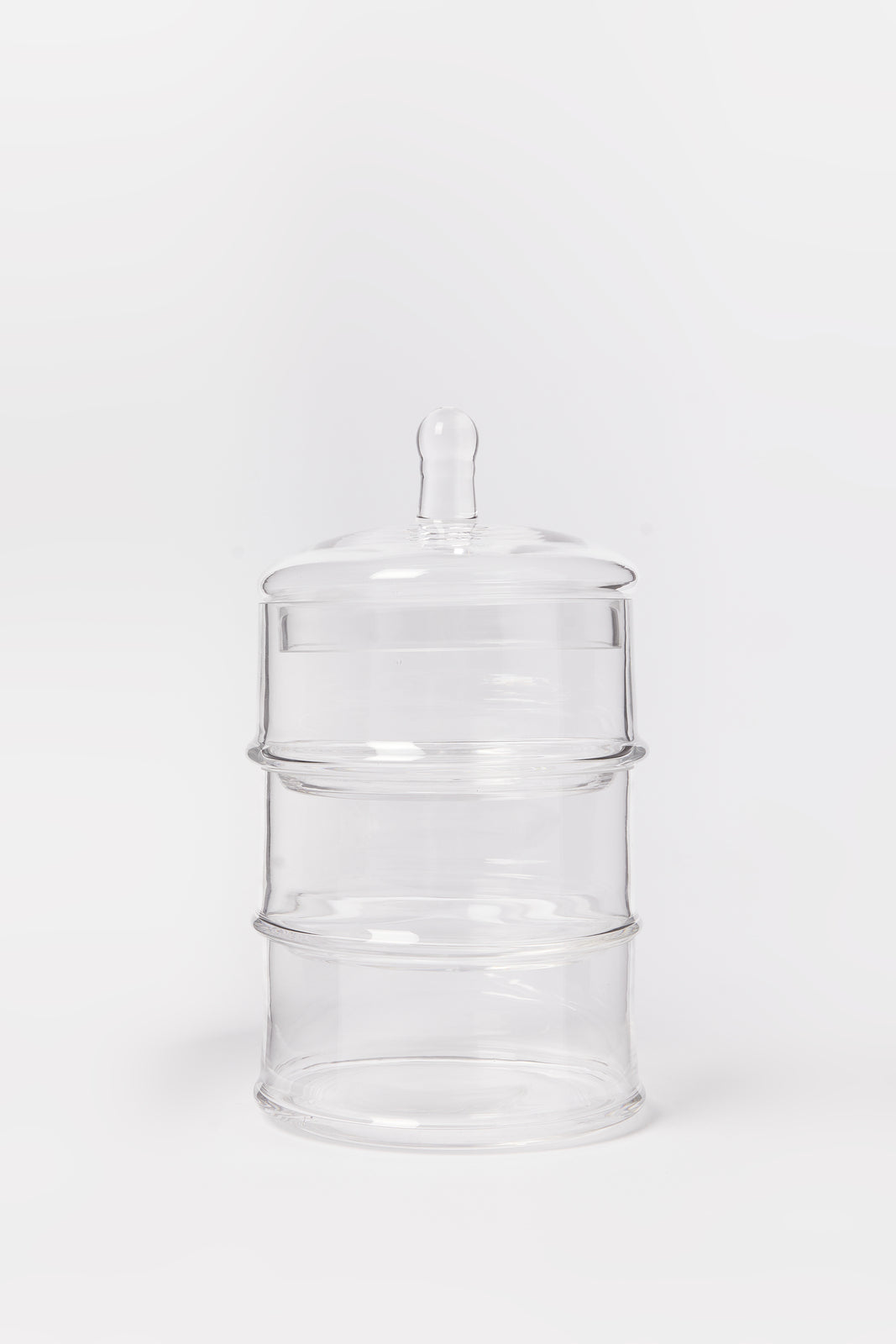 Redtag-Clear-Glass-Partition-Storage-Jar-With-Lid-Category:Canisters-And-Jars,-Colour:White,-Deals:New-In,-Dept:Home,-Filter:Home-Dining,-HMW-DIN-Storage,-New-In-HMW-DIN,-Non-Sale,-S23B,-Section:Homewares-Home-Dining-