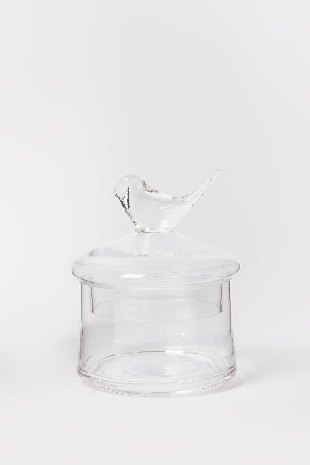 Redtag-Clear-Glass-Partition-Storage-Jar-With-Bird-Lid-Category:Canisters-And-Jars,-Colour:White,-Deals:New-In,-Dept:Home,-Filter:Home-Dining,-HMW-DIN-Storage,-New-In-HMW-DIN,-Non-Sale,-S23B,-Section:Homewares-Home-Dining-