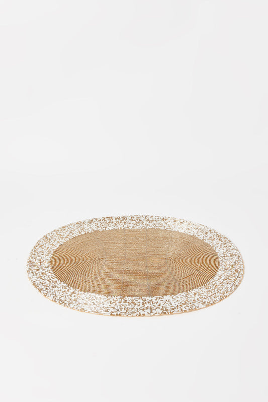 Redtag-Multicolour-Beaded-Oval-Placemat-Category:Placemats-&-Coasters,-Colour:Multicolour,-Deals:New-In,-Dept:Home,-Filter:Home-Dining,-HMW-DIN-Kitchen-Accessories,-New-In-HMW-DIN,-Non-Sale,-S23A,-Section:Homewares-Home-Dining-