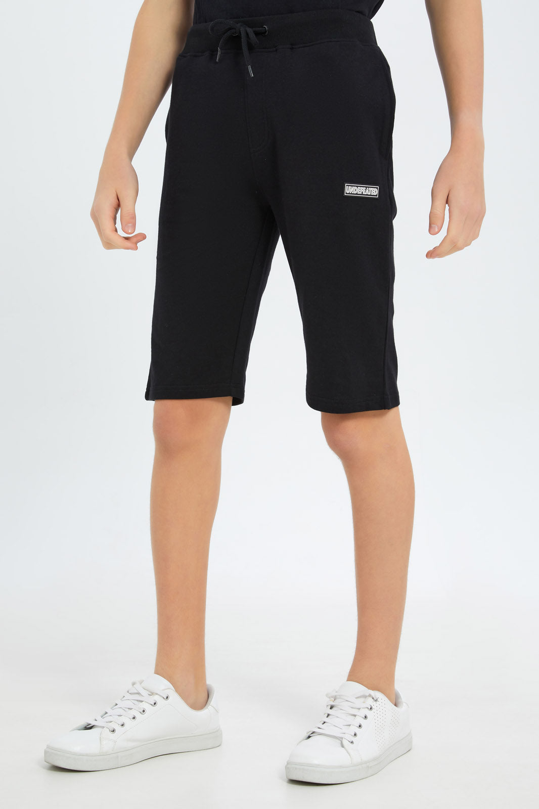 Redtag-Boys-Black-Lounge-Wear-Active-Shorts-BSR-Shorts,-Category:Shorts,-Colour:Black,-Deals:New-In,-Dept:Boys,-Filter:Senior-Boys-(8-to-14-Yrs),-New-In-BSR-APL,-Non-Sale,-S23B,-Section:Boys-(0-to-14Yrs)-Senior-Boys-9 to 14 Years