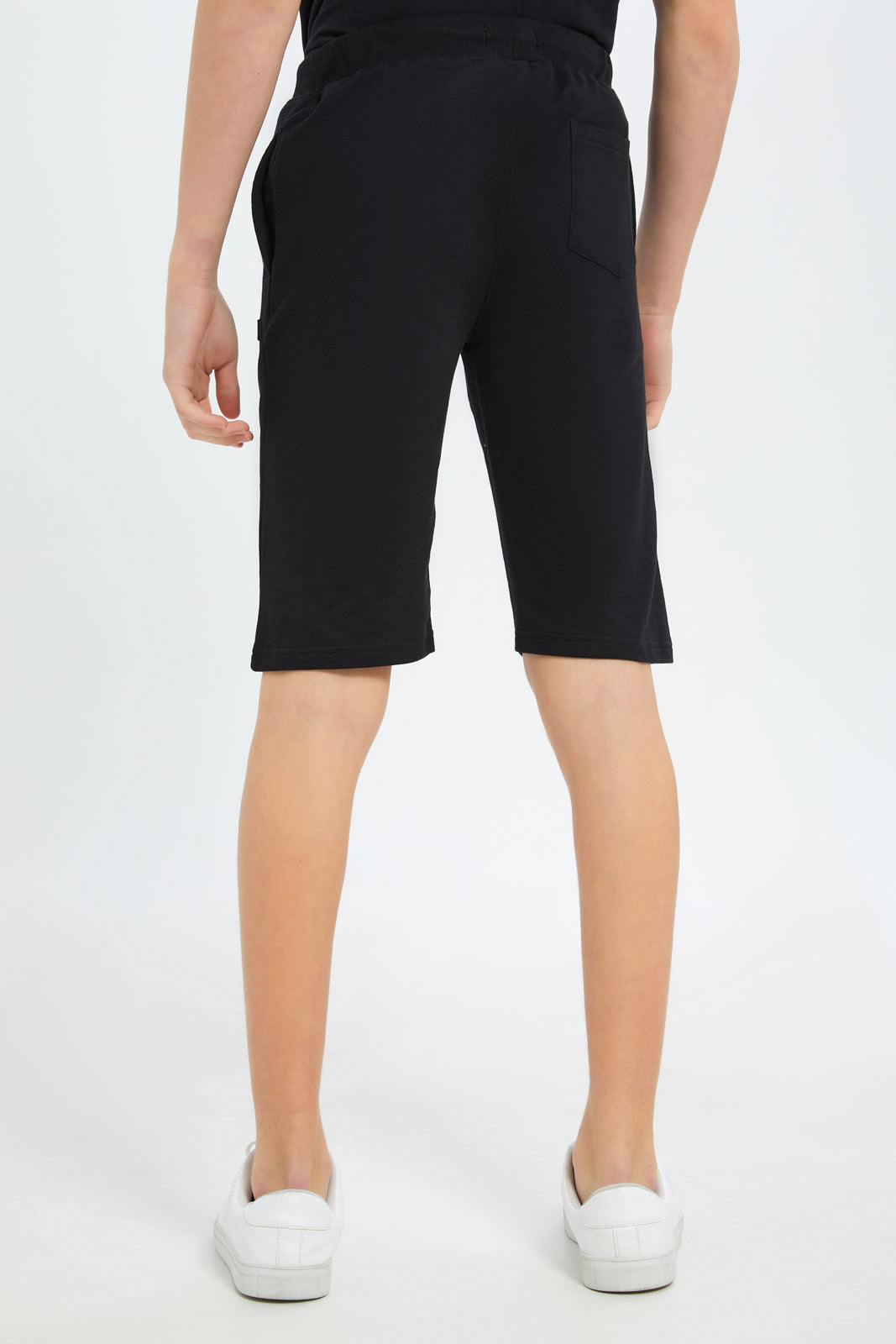 Redtag-Boys-Black-Lounge-Wear-Active-Shorts-BSR-Shorts,-Category:Shorts,-Colour:Black,-Deals:New-In,-Dept:Boys,-Filter:Senior-Boys-(8-to-14-Yrs),-New-In-BSR-APL,-Non-Sale,-S23B,-Section:Boys-(0-to-14Yrs)-Senior-Boys-9 to 14 Years