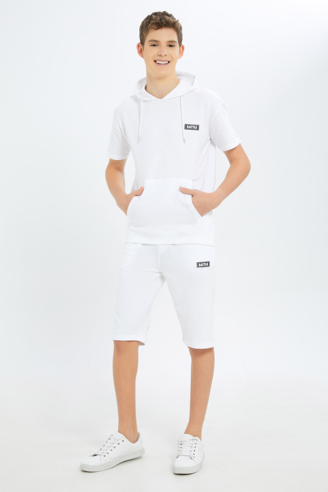 Redtag-Boys-White-Lounge-Wear-Active-Shorts-BSR-Shorts,-Category:Shorts,-Colour:White,-Deals:New-In,-Dept:Boys,-Filter:Senior-Boys-(8-to-14-Yrs),-New-In-BSR-APL,-Non-Sale,-S23B,-Section:Boys-(0-to-14Yrs)-Senior-Boys-9 to 14 Years