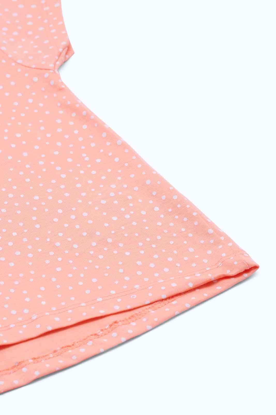 Redtag-Girls-Coral-Aop-T-Shirt-Category:T-Shirts,-Colour:Apricot,-Deals:New-In,-Dept:Girls,-Filter:Infant-Girls-(3-to-24-Mths),-ING-T-Shirts,-New-In-ING-APL,-Non-Sale,-S23B,-Section:Girls-(0-to-14Yrs),-TBL-Infant-Girls-3 to 24 Months
