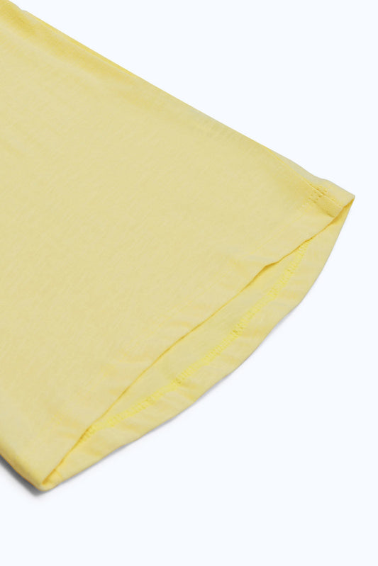 Redtag-Girls-Yellow-Slub-T-Shirt-Category:T-Shirts,-Colour:Yellow,-Deals:New-In,-Dept:Girls,-Filter:Infant-Girls-(3-to-24-Mths),-ING-T-Shirts,-New-In-ING-APL,-Non-Sale,-S23B,-Section:Girls-(0-to-14Yrs),-TBL-Infant-Girls-3 to 24 Months