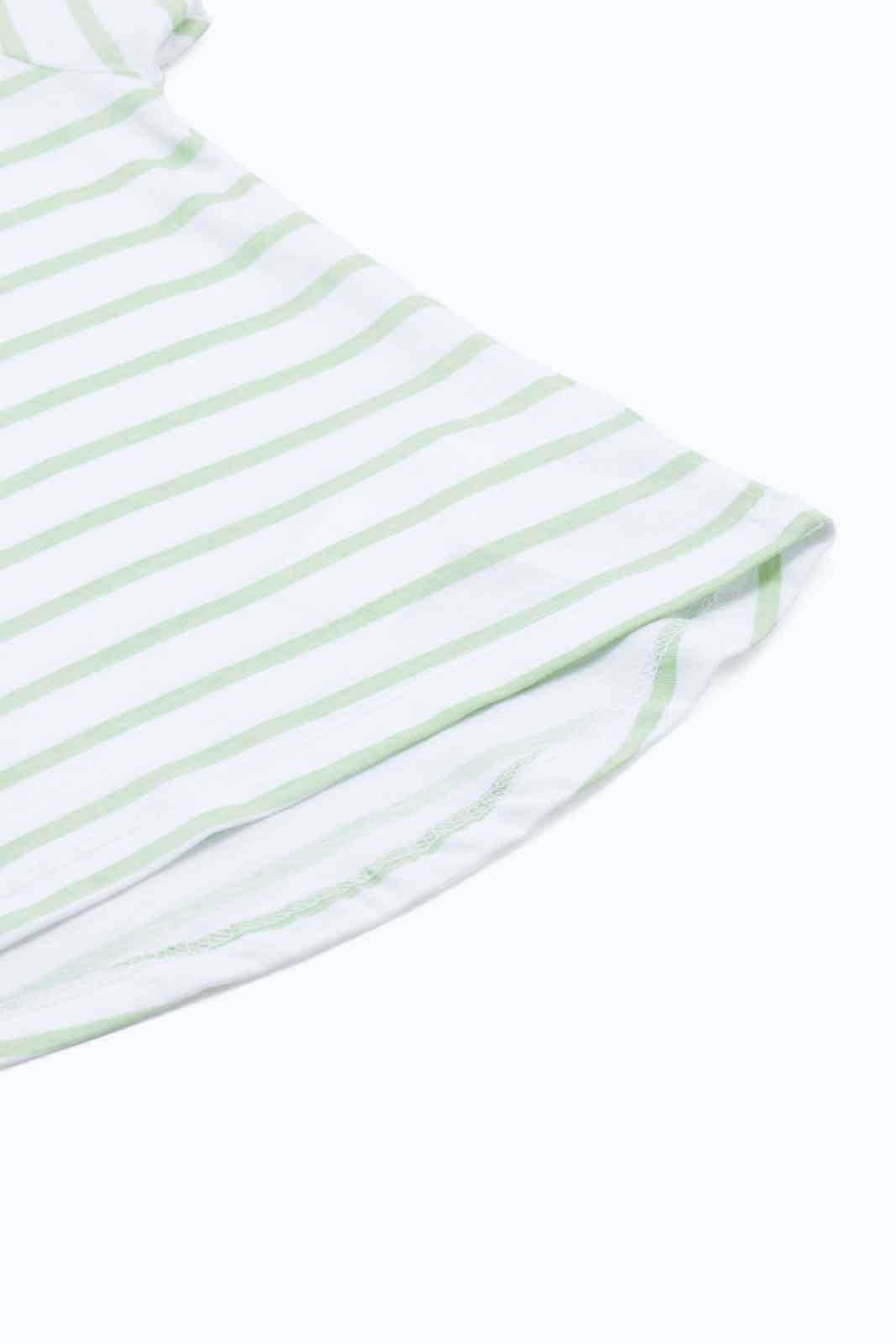 Redtag-Girls-White-Mint-Striipes-T-Shirt-Category:T-Shirts,-Colour:White,-Deals:New-In,-Dept:Girls,-Filter:Infant-Girls-(3-to-24-Mths),-ING-T-Shirts,-New-In-ING-APL,-Non-Sale,-S23B,-Section:Girls-(0-to-14Yrs),-TBL-Infant-Girls-3 to 24 Months