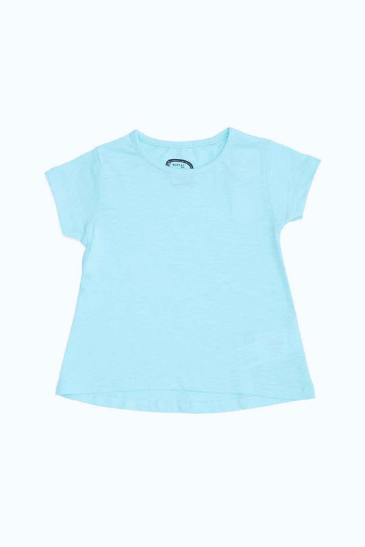Redtag-Girls-Turquoise-Slub-Solid-T-Shirt-Category:T-Shirts,-Colour:Blue,-Deals:New-In,-Dept:Girls,-Filter:Infant-Girls-(3-to-24-Mths),-ING-T-Shirts,-New-In-ING-APL,-Non-Sale,-S23B,-Section:Girls-(0-to-14Yrs),-TBL-Infant-Girls-3 to 24 Months