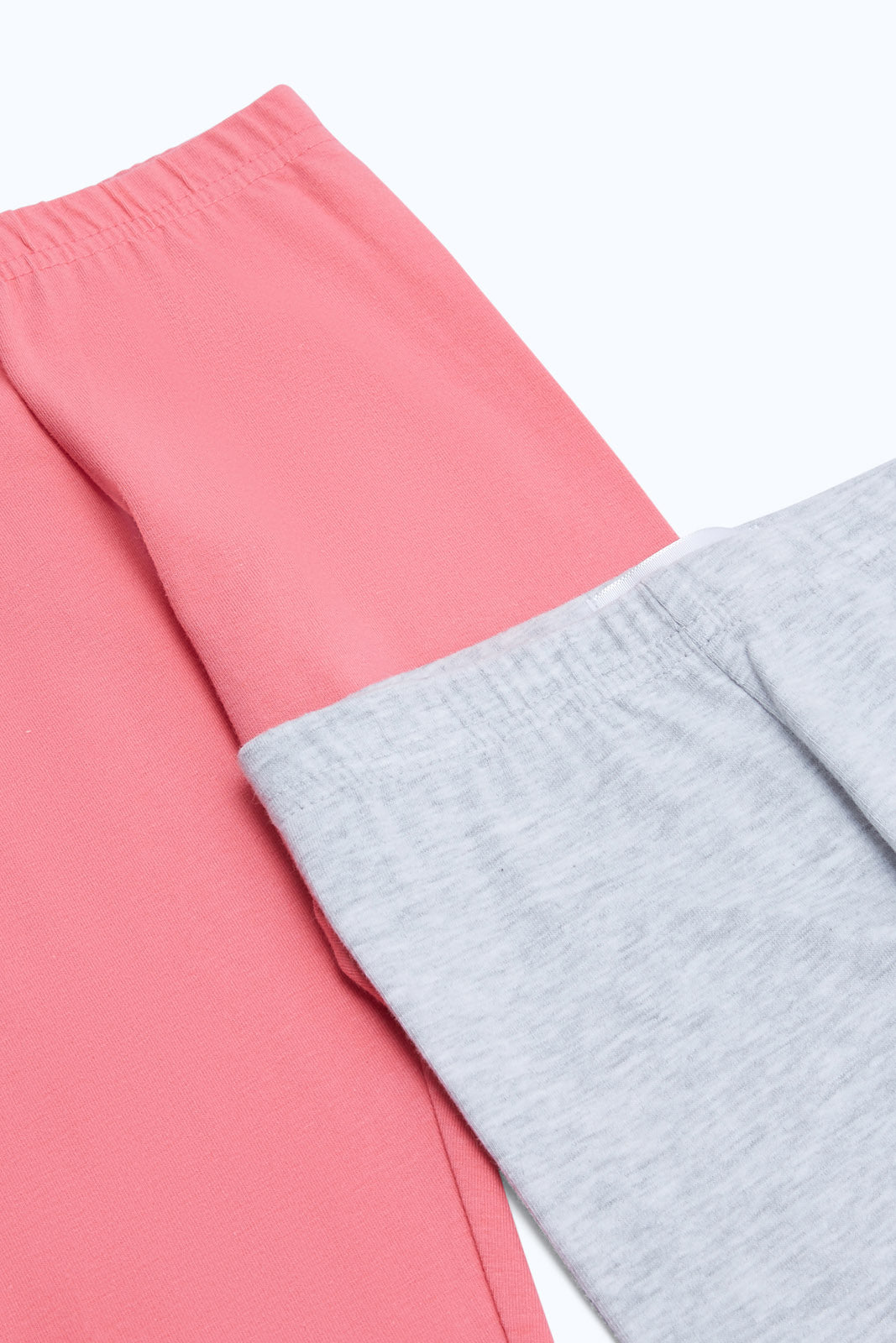 Redtag-Girls-Grey-Melange-&-Pink-2-Pack-Leggings-Category:Leggings,-Colour:Assorted,-Deals:2-FOR-37,-Deals:New-In,-Dept:Girls,-Filter:Infant-Girls-(3-to-24-Mths),-H1:KWR,-H2:ING,-H3:TRS,-H4:LEG,-ING-Leggings,-New-In-ING-APL,-Non-Sale,-S23B,-Season:S23B,-Section:Girls-(0-to-14Yrs)-Infant-Girls-3 to 24 Months