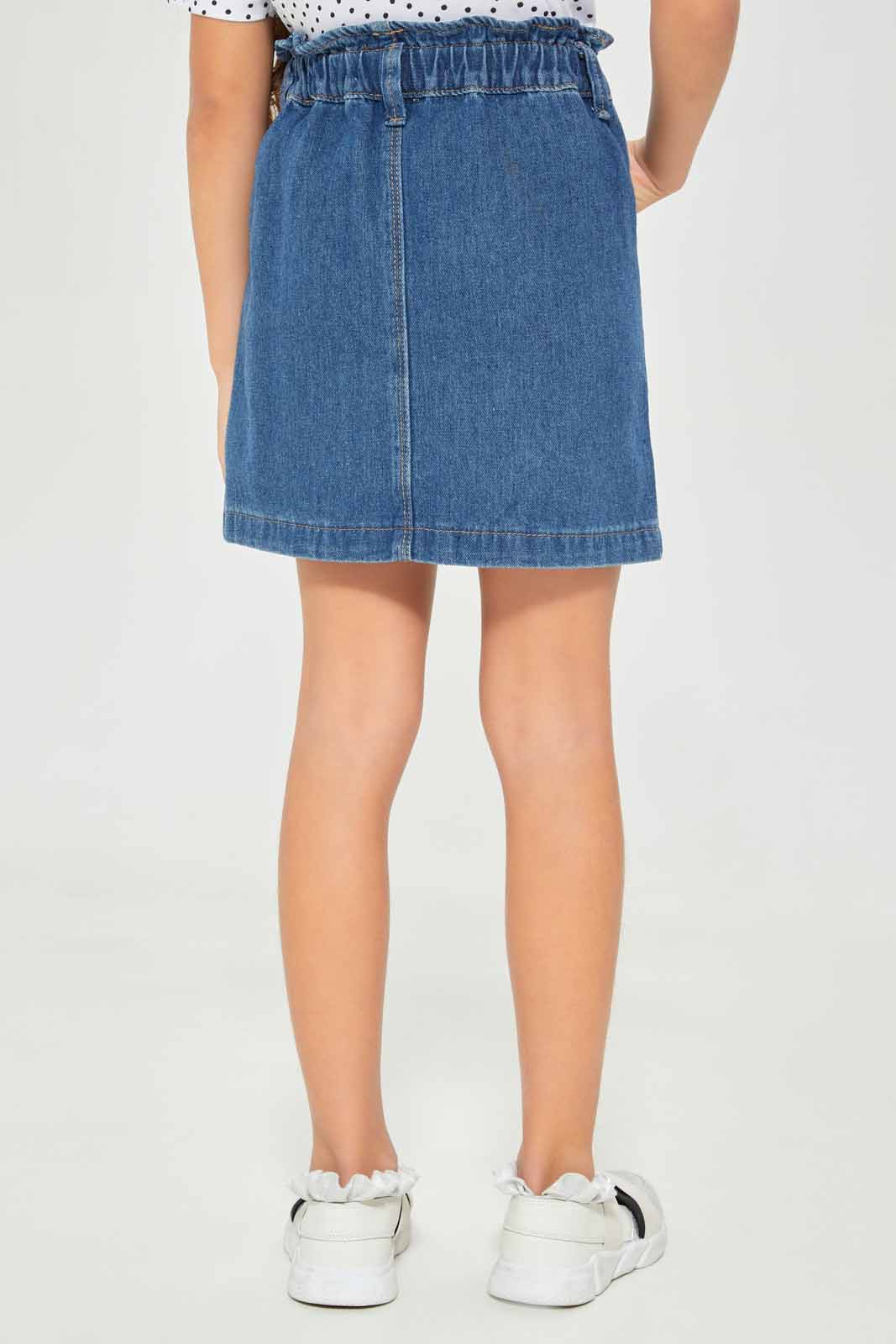Redtag-Girls-Blue-Denim-Skirt-Stonewash-Category:Skirts,-Colour:Blue,-Deals:New-In,-Dept:Girls,-Filter:Girls-(2-to-8-Yrs),-GIR-Skirts,-New-In-GIR-APL,-Non-Sale,-S23A,-Section:Girls-(0-to-14Yrs)-Girls-2 to 8 Years