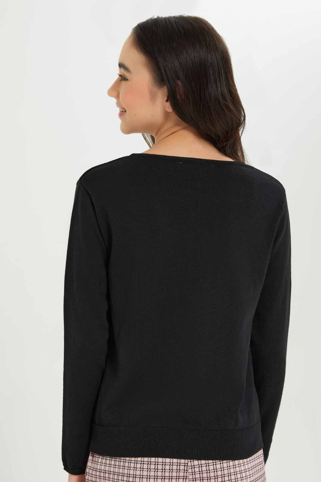 Redtag-Girls-Black-Cardigan-Category:Cardigans,-Colour:Black,-Deals:New-In,-Dept:Girls,-Filter:Senior-Girls-(8-to-14-Yrs),-GSR-Cardigans,-New-In-GSR-APL,-Non-Sale,-S23A,-Section:Girls-(0-to-14Yrs)-Senior-Girls-