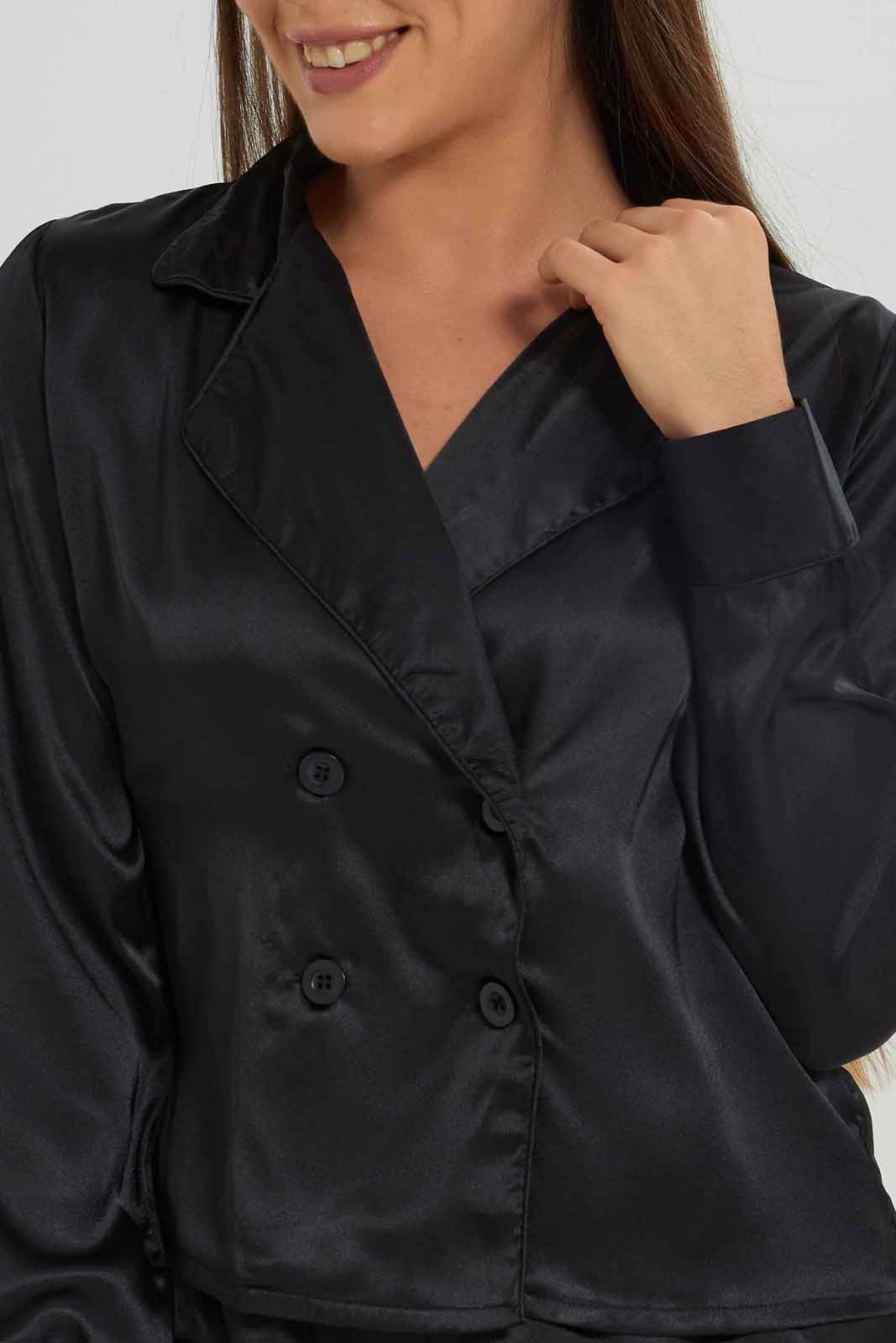 Redtag-Women-Black-Color-Long-Sleeve-Pyjama-Set-Category:Pyjama-Sets,-Colour:Black,-Deals:New-In,-Dept:Ladieswear,-Filter:Women's-Clothing,-New-In-Women-APL,-Non-Sale,-Section:Women,-W22B,-Women-Pyjama-Sets--