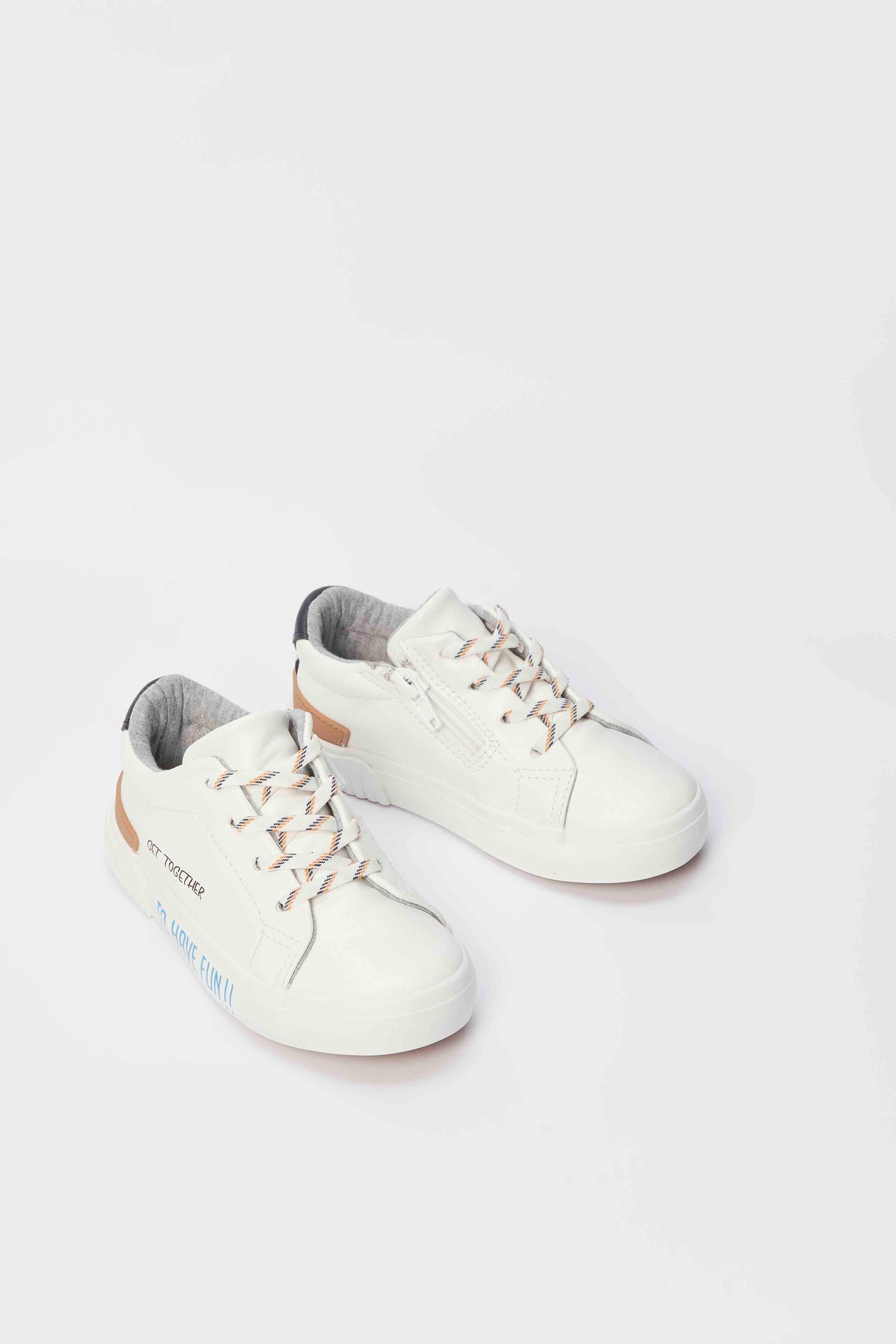 Redtag-White-Lace-Up-Sneaker
(Repeat-Style)-Category:Shoes,-Colour:White,-Deals:New-In,-Filter:Boys-Footwear-(1-to-3-Yrs),-INB-Sandals,-N/A,-New-In-INB-FOO,-Non-Sale,-S23A,-Section:Boys-(0-to-14Yrs)-Infant-Boys-1 to 3 Years