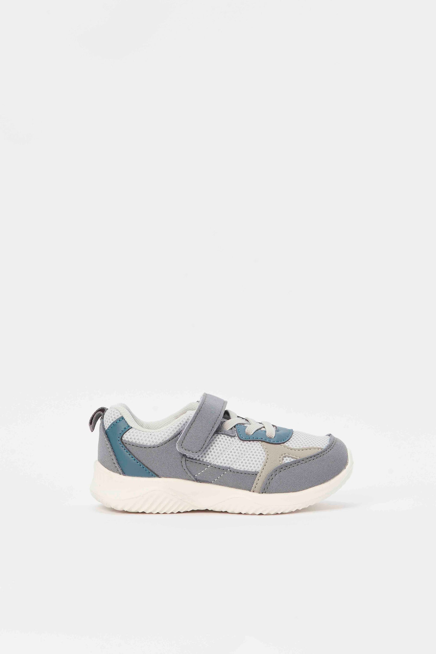 Redtag-Grey-Velcro-Strap-Trainer-Category:Shoes,-Colour:Grey,-Deals:New-In,-Filter:Boys-Footwear-(1-to-3-Yrs),-INB-Sandals,-N/A,-New-In-INB-FOO,-Non-Sale,-S23A,-Section:Boys-(0-to-14Yrs)-Infant-Boys-1 to 3 Years