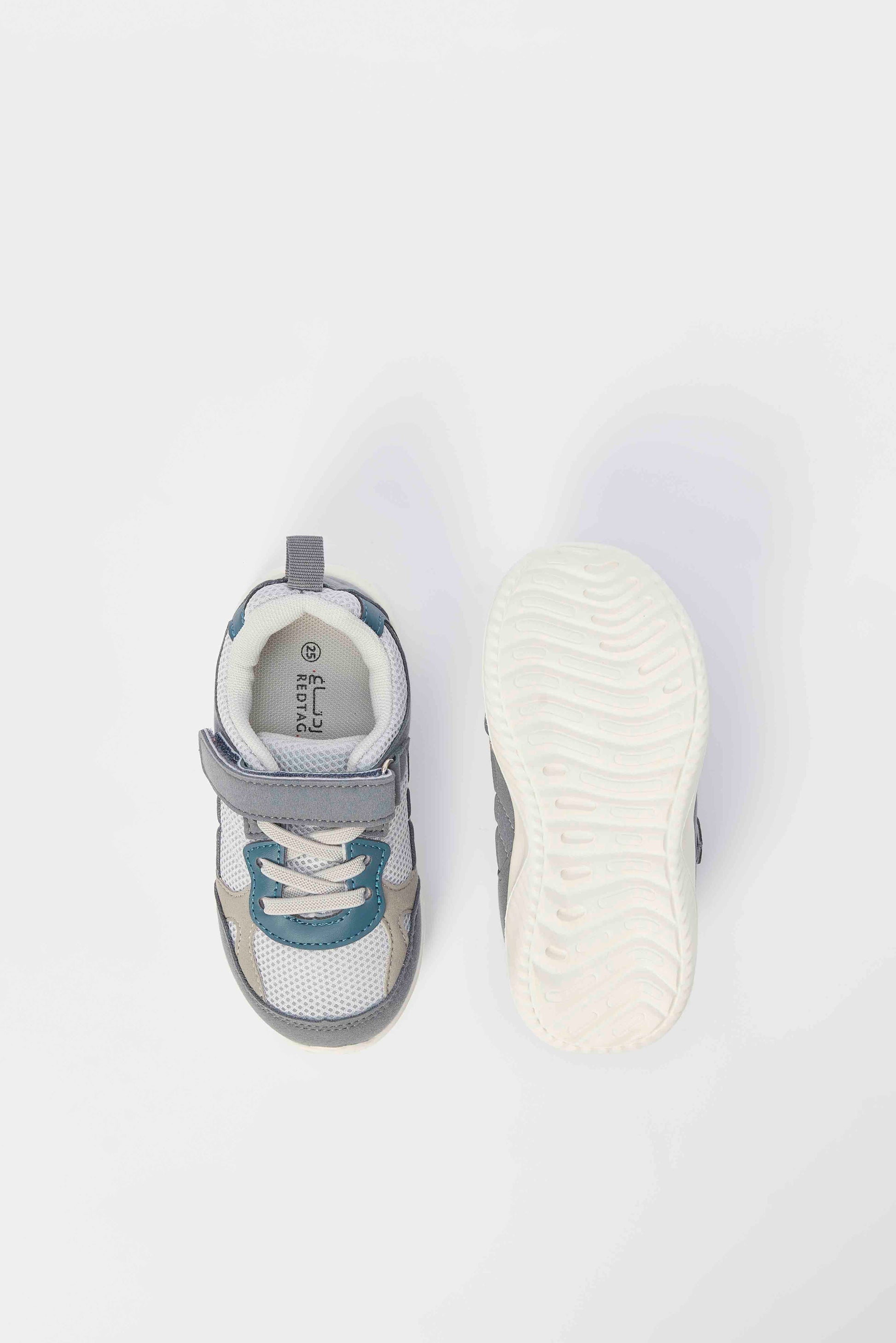 Redtag-Grey-Velcro-Strap-Trainer-Category:Shoes,-Colour:Grey,-Deals:New-In,-Filter:Boys-Footwear-(1-to-3-Yrs),-INB-Sandals,-N/A,-New-In-INB-FOO,-Non-Sale,-S23A,-Section:Boys-(0-to-14Yrs)-Infant-Boys-1 to 3 Years