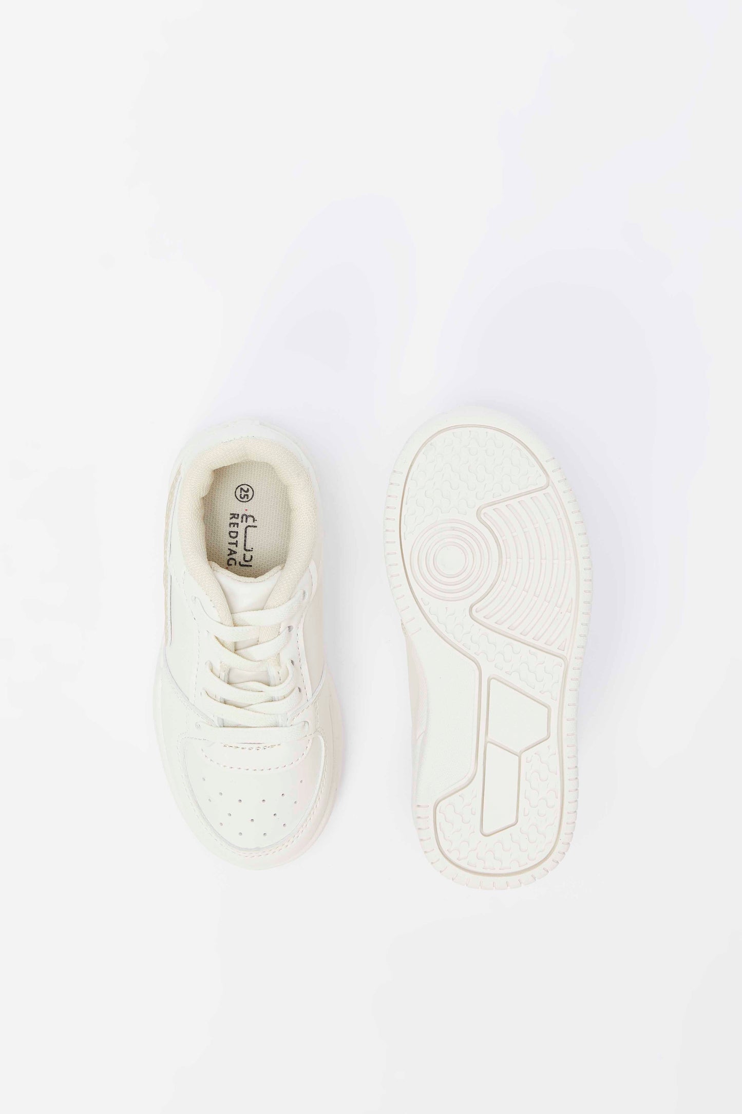 Redtag-White-Lace-Up-Sneaker-Category:Shoes,-Colour:White,-Deals:New-In,-Filter:Boys-Footwear-(1-to-3-Yrs),-INB-Sandals,-N/A,-New-In-INB-FOO,-Non-Sale,-S23A,-Section:Boys-(0-to-14Yrs)-Infant-Boys-1 to 3 Years