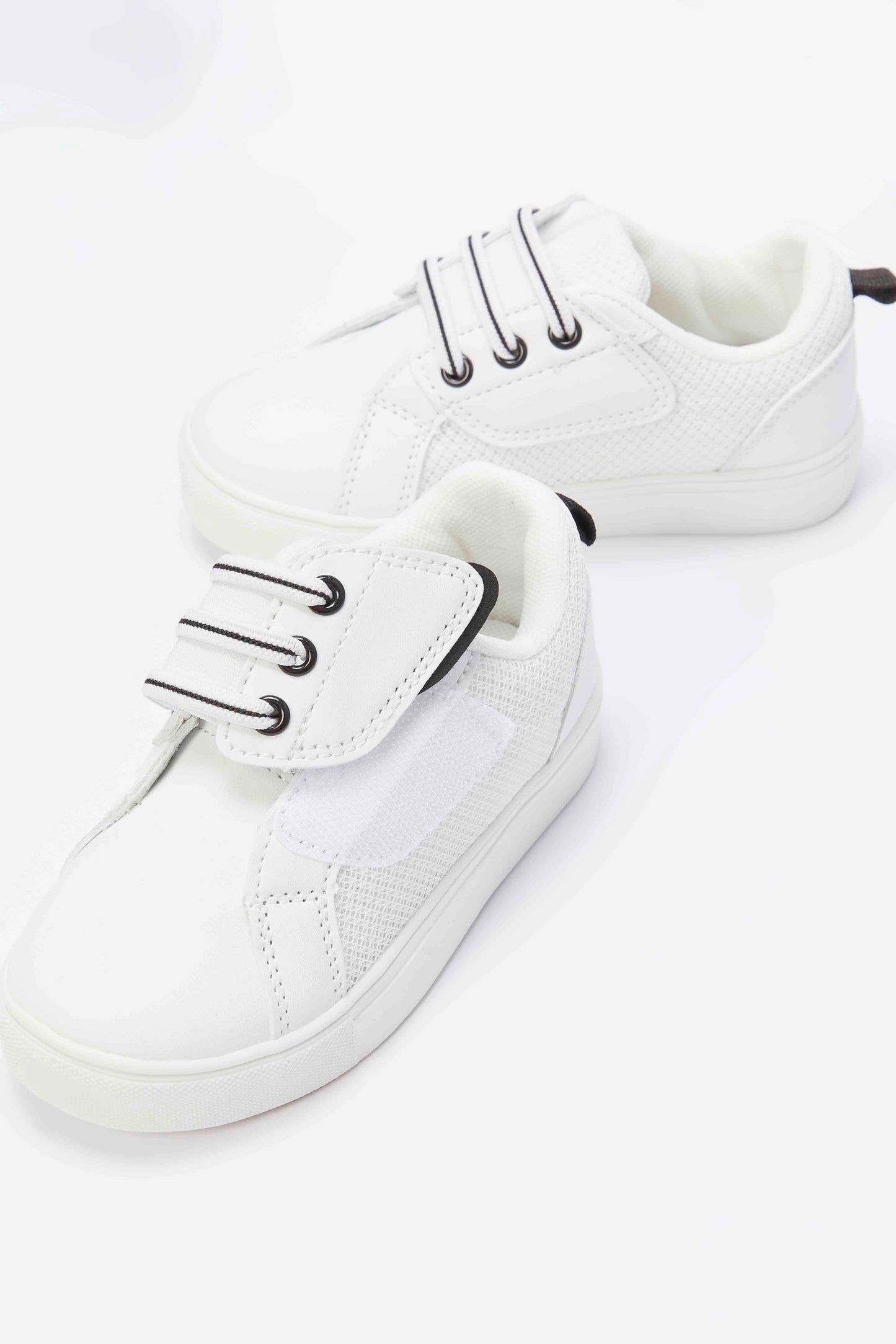 Redtag-White-Velcro-Strap-Sneaker
(Repeat-Style)-Category:Shoes,-Colour:White,-Deals:New-In,-Filter:Boys-Footwear-(1-to-3-Yrs),-INB-Sandals,-N/A,-New-In-INB-FOO,-Non-Sale,-S23A,-Section:Boys-(0-to-14Yrs)-Infant-Boys-1 to 3 Years