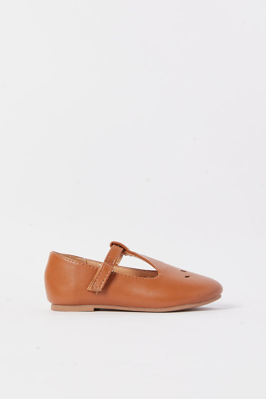 Redtag-Brown-T-Bar-Ballerina
(Repeat)-Category:Shoes,-Colour:Brown,-Deals:New-In,-Filter:Girls-Footwear-(1-to-3-Yrs),-ING-Shoes,-N/A,-New-In-ING-FOO,-Non-Sale,-S23A,-Section:Girls-(0-to-14Yrs)-Infant-Girls-1 to 3 Years