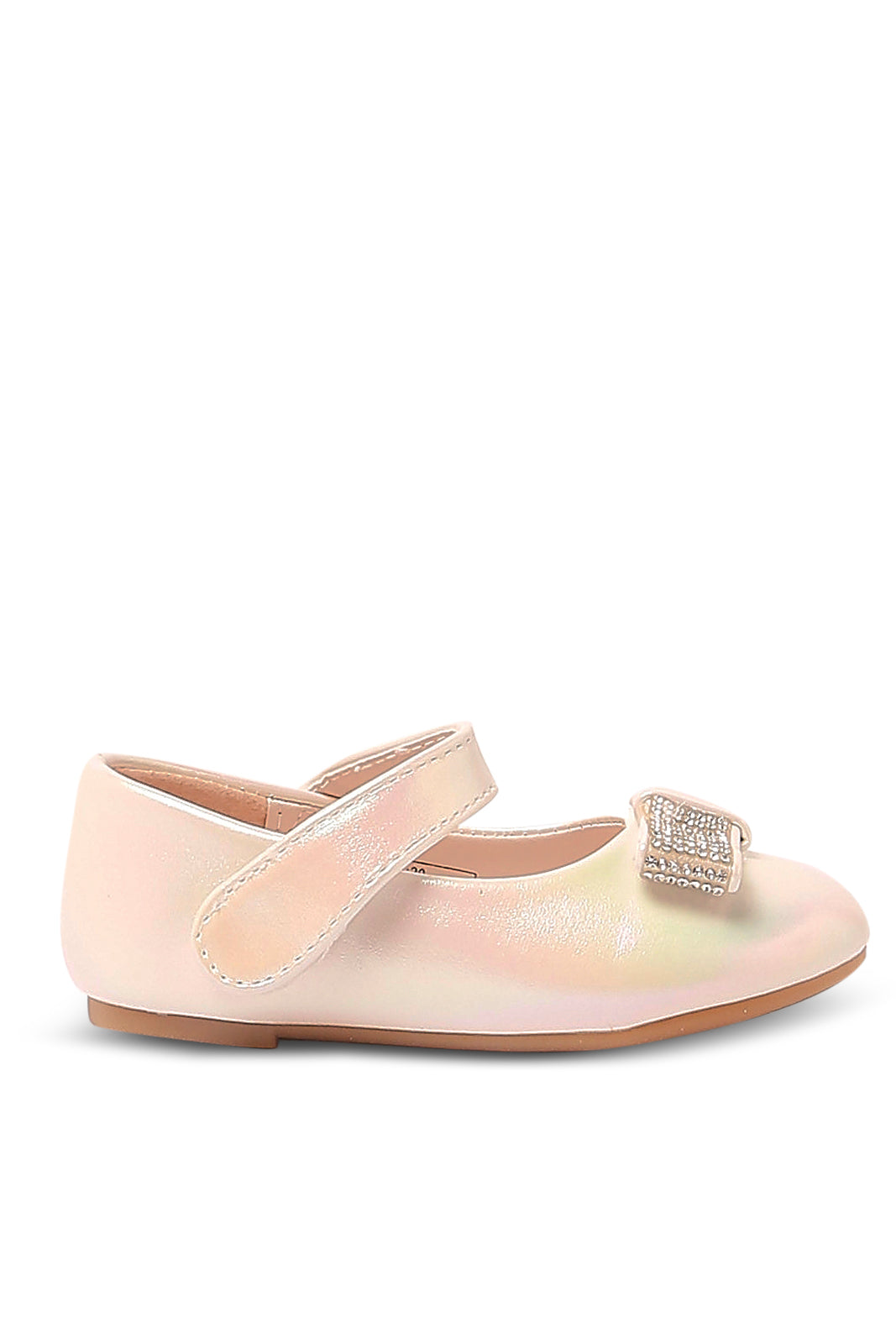 Redtag-White-Diamante-Bow-Ballerina-Category:Shoes,-Colour:White,-Deals:New-In,-Filter:Girls-Footwear-(1-to-3-Yrs),-ING-Shoes,-N/A,-New-In-ING-FOO,-Non-Sale,-S23A,-Section:Girls-(0-to-14Yrs)-Infant-Girls-1 to 3 Years