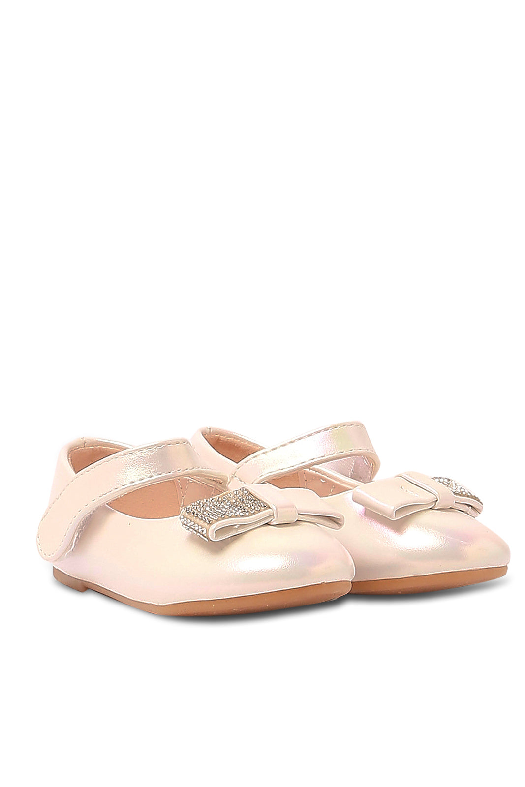 Redtag-White-Diamante-Bow-Ballerina-Category:Shoes,-Colour:White,-Deals:New-In,-Filter:Girls-Footwear-(1-to-3-Yrs),-ING-Shoes,-N/A,-New-In-ING-FOO,-Non-Sale,-S23A,-Section:Girls-(0-to-14Yrs)-Infant-Girls-1 to 3 Years