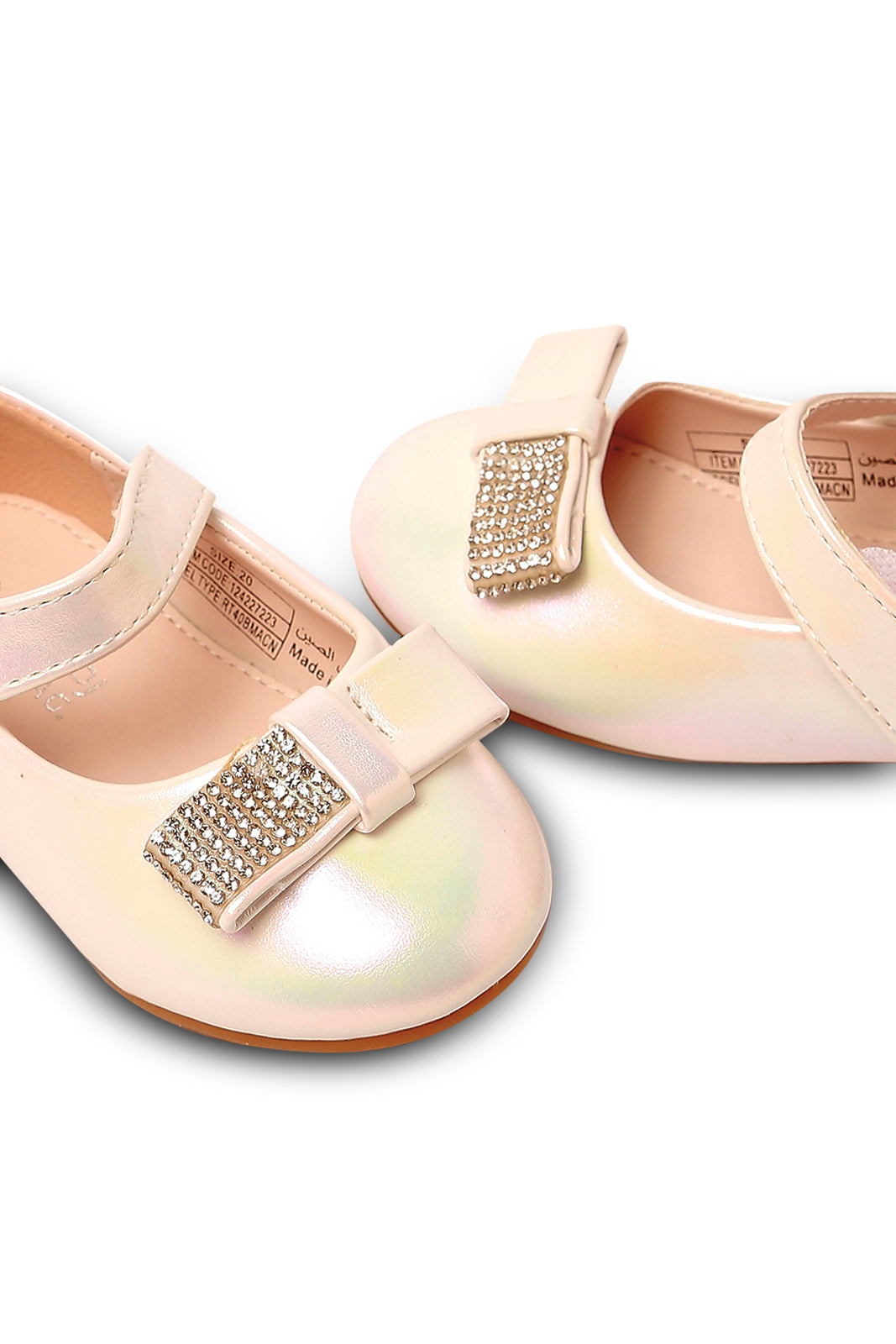 Redtag-White-Diamante-Bow-Ballerina-Category:Shoes,-Colour:White,-Deals:New-In,-Filter:Girls-Footwear-(1-to-3-Yrs),-ING-Shoes,-N/A,-New-In-ING-FOO,-Non-Sale,-S23A,-Section:Girls-(0-to-14Yrs)-Infant-Girls-1 to 3 Years