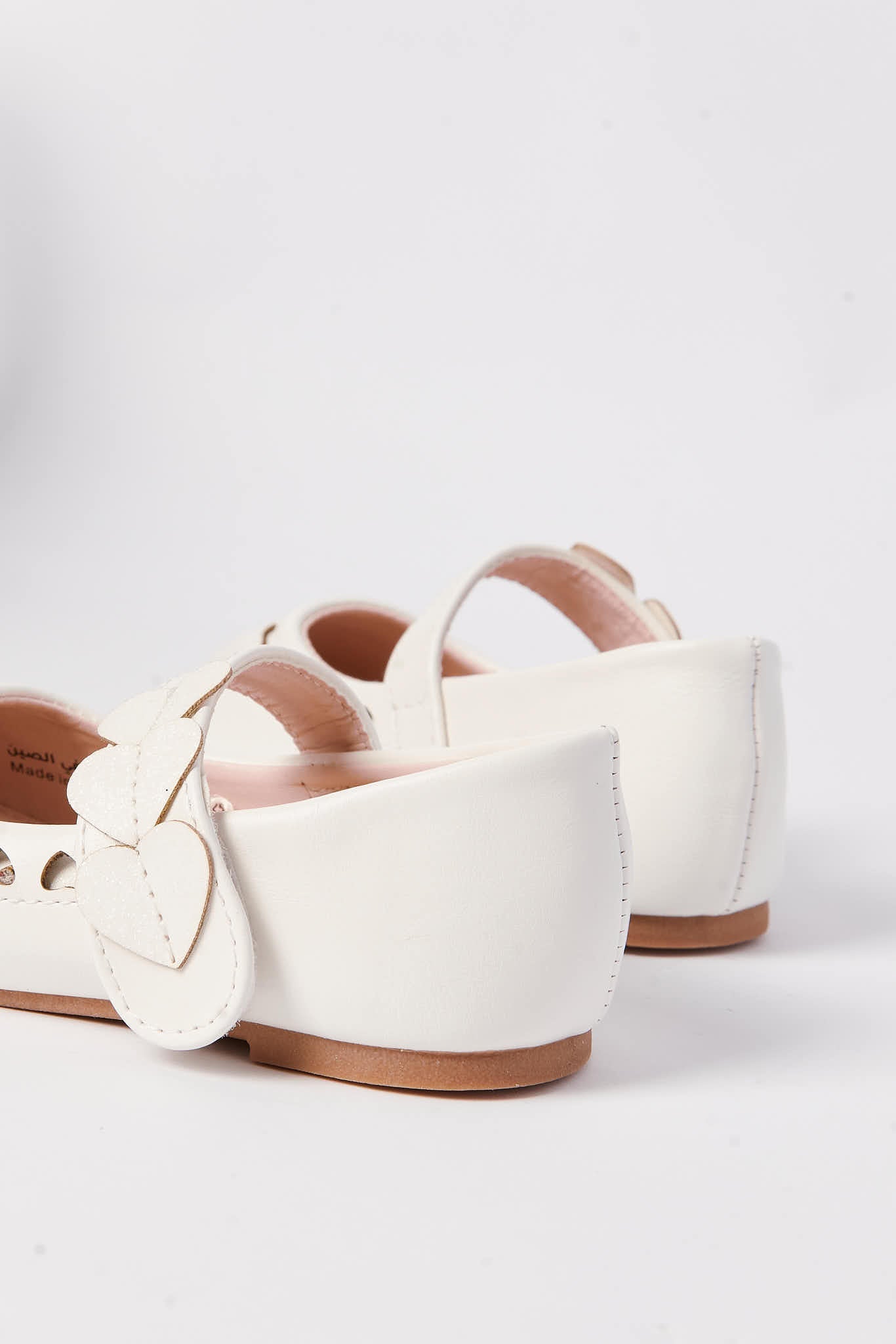 Redtag-White-Heart-Trim-Ballerina-Category:Shoes,-Colour:White,-Deals:New-In,-Filter:Girls-Footwear-(1-to-3-Yrs),-ING-Shoes,-N/A,-New-In-ING-FOO,-Non-Sale,-S23A,-Section:Girls-(0-to-14Yrs)-Infant-Girls-1 to 3 Years