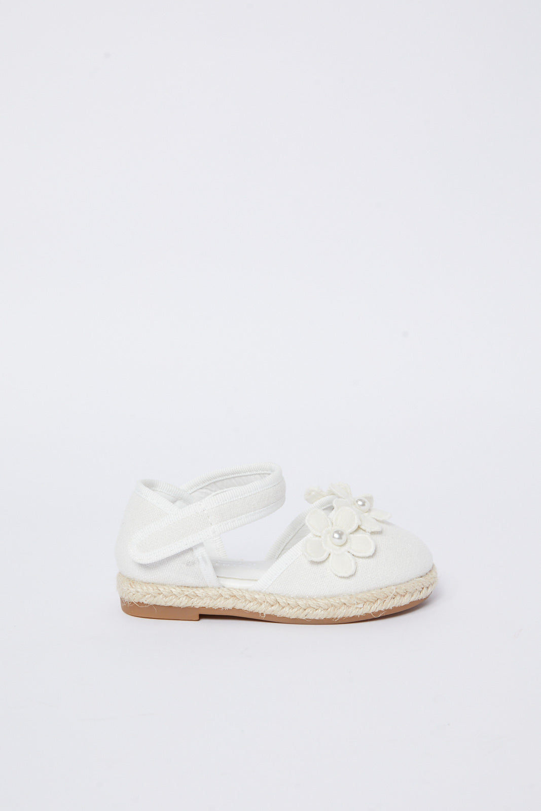 Redtag-White-Floral-Espadrille-Category:Shoes,-Colour:White,-Deals:New-In,-Filter:Girls-Footwear-(1-to-3-Yrs),-ING-Shoes,-N/A,-New-In-ING-FOO,-Non-Sale,-S23A,-Section:Girls-(0-to-14Yrs)-Infant-Girls-1 to 3 Years