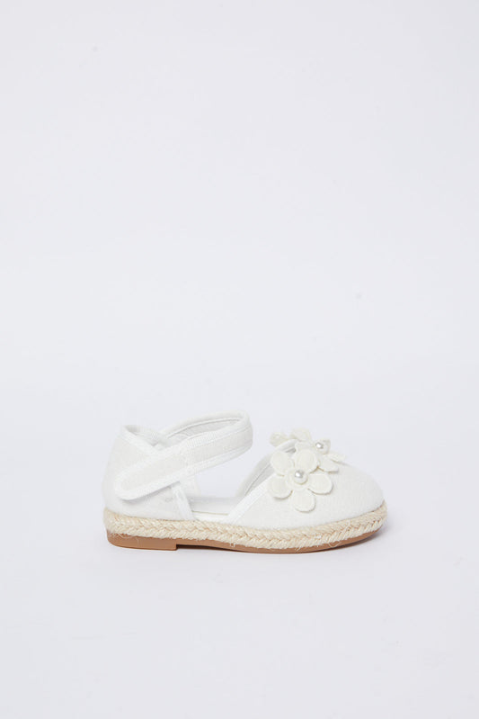 Redtag-White-Floral-Espadrille-Category:Shoes,-Colour:White,-Deals:New-In,-Filter:Girls-Footwear-(1-to-3-Yrs),-ING-Shoes,-N/A,-New-In-ING-FOO,-Non-Sale,-S23A,-Section:Girls-(0-to-14Yrs)-Infant-Girls-1 to 3 Years
