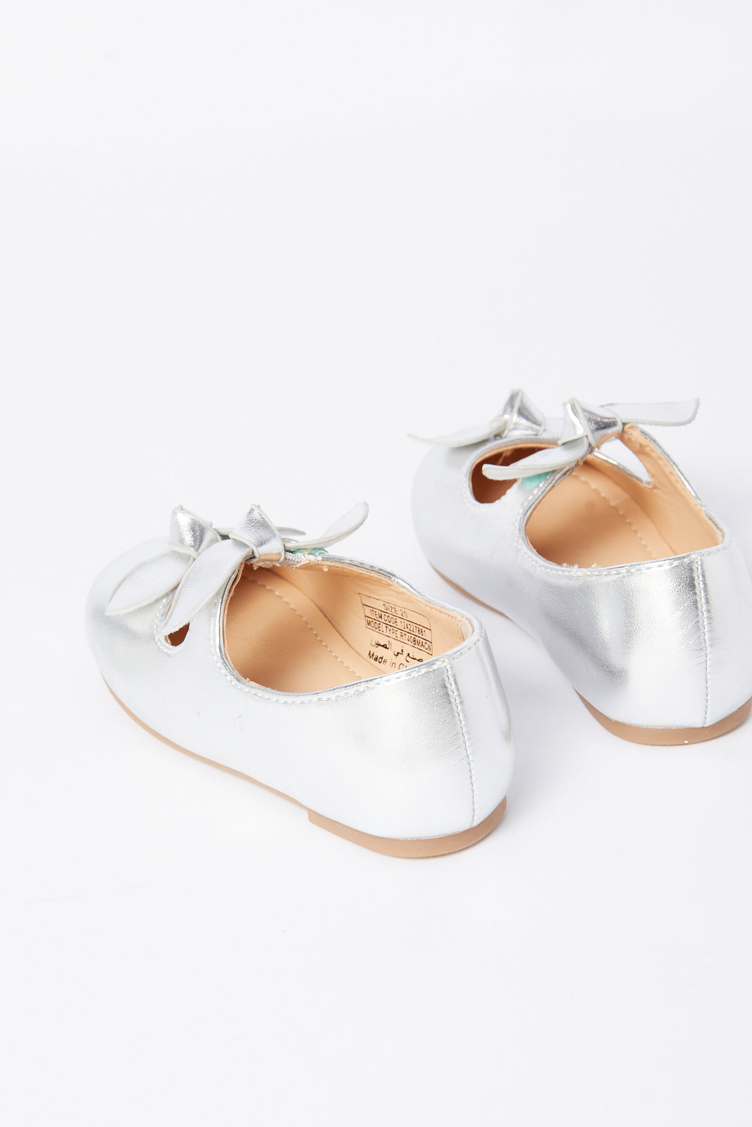 Redtag-Silver-Bow-Ballerina-Category:Shoes,-Colour:Silver,-Deals:New-In,-Filter:Girls-Footwear-(1-to-3-Yrs),-ING-Shoes,-N/A,-New-In-ING-FOO,-Non-Sale,-S23A,-Section:Girls-(0-to-14Yrs)-Infant-Girls-1 to 3 Years
