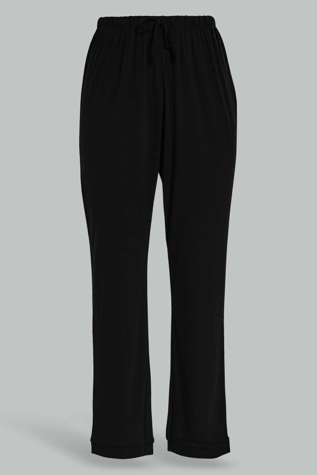 Redtag-Women-Black-Color-Long-Sleeves-Pajama-Set-Category:Pyjama-Sets,-Colour:Black,-Deals:New-In,-Dept:Ladieswear,-Filter:Women's-Clothing,-New-In-Women-APL,-Non-Sale,-Section:Women,-W22B,-Women-Pyjama-Sets--