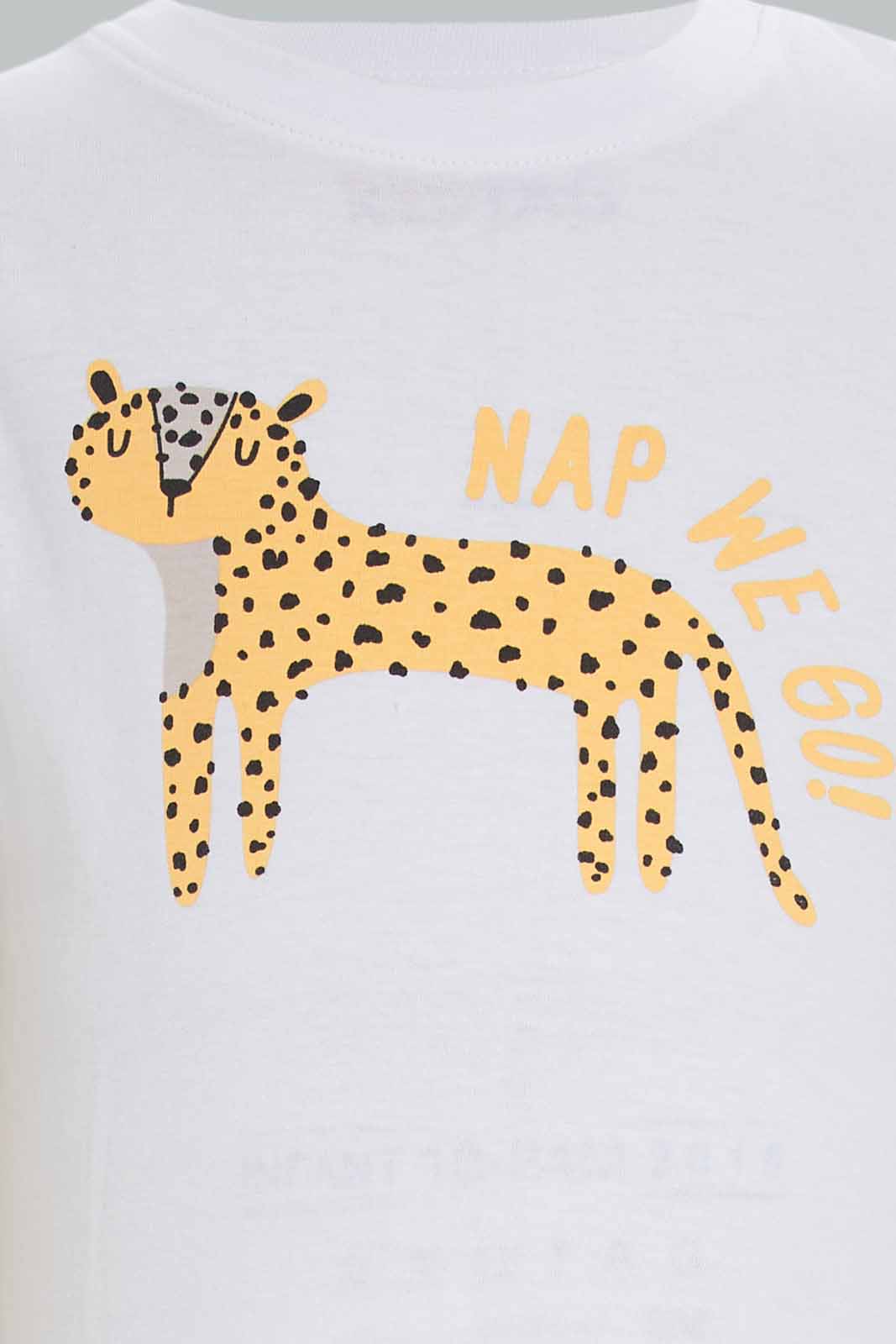 Redtag-Boys-White-And-Blue-Tiger-Printed-4-Pack-Pj-Set-With-Short-Slv-Tee-And-Shorts-Category:Pyjama-Sets,-Colour:White,-Deals:New-In,-Dept:Boys,-Filter:Infant-Boys-(3-to-24-Mths),-INB-Pyjama-Sets,-New-In-INB-APL,-Non-Sale,-S23A,-Section:Boys-(0-to-14Yrs)-Infant-Boys-3 to 24 Months