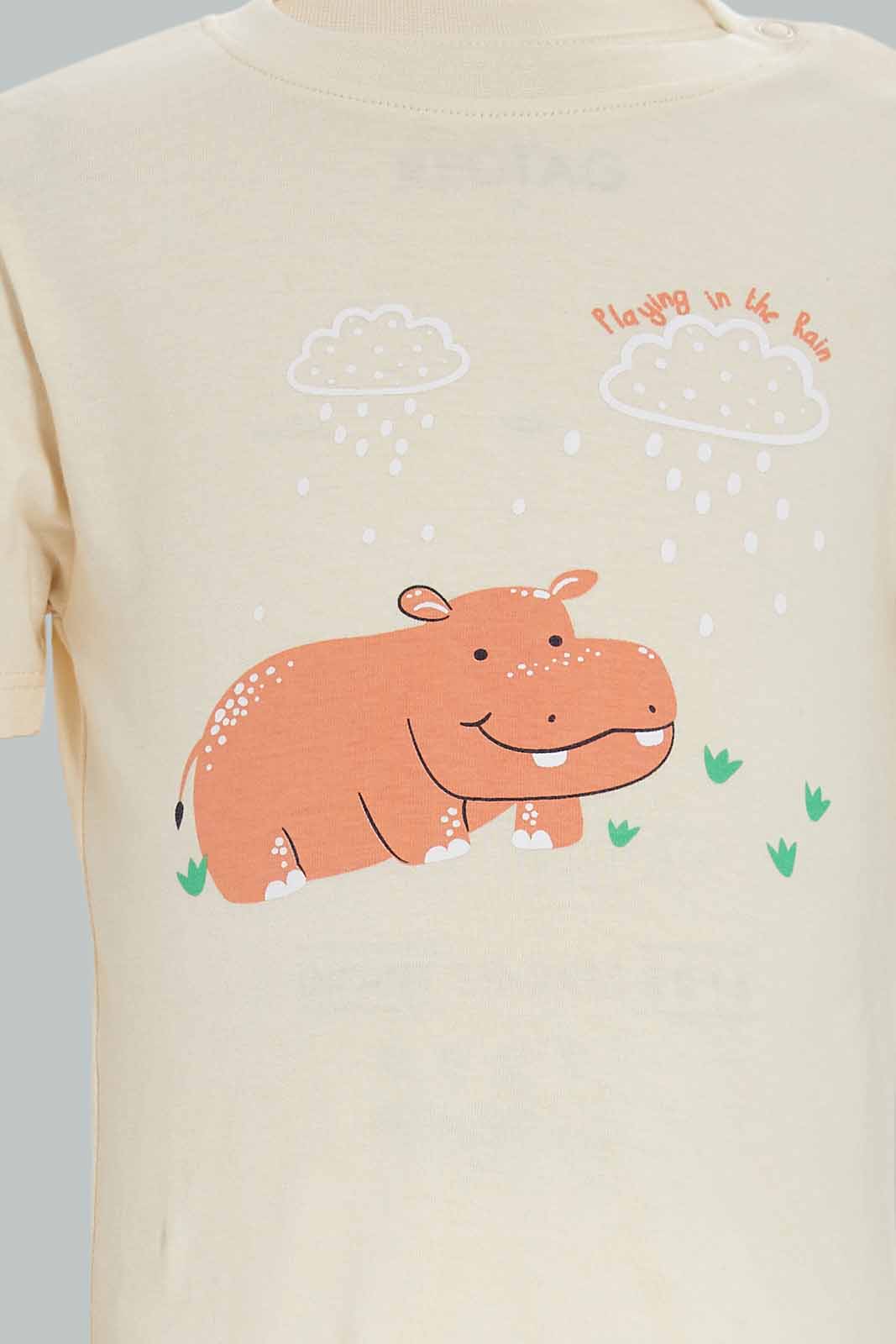 Redtag-Boys-White-And-Navyy-Printed-Rhino-4-Pack-Pj-Set-With-Short-Slv-Tee-And-Shorts-Category:Pyjama-Sets,-Colour:Navy,-Deals:New-In,-Dept:Boys,-Filter:Infant-Boys-(3-to-24-Mths),-INB-Pyjama-Sets,-New-In-INB-APL,-Non-Sale,-S23A,-Section:Boys-(0-to-14Yrs)-Infant-Boys-3 to 24 Months
