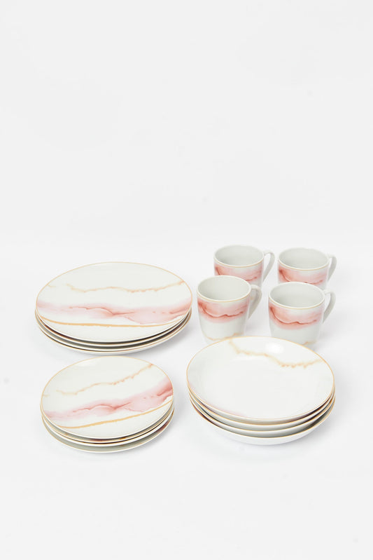 Redtag-Floral-Coupe-Dinner-Set-(16-Piece)-Category:Dinner-Sets,-Colour:Assorted,-Deals:New-In,-Dept:Home,-Filter:Home-Dining,-HMW-DIN-Crockery,-New-In-HMW-DIN,-Non-Sale,-S23A,-S23B,-Section:Homewares-Home-Dining-