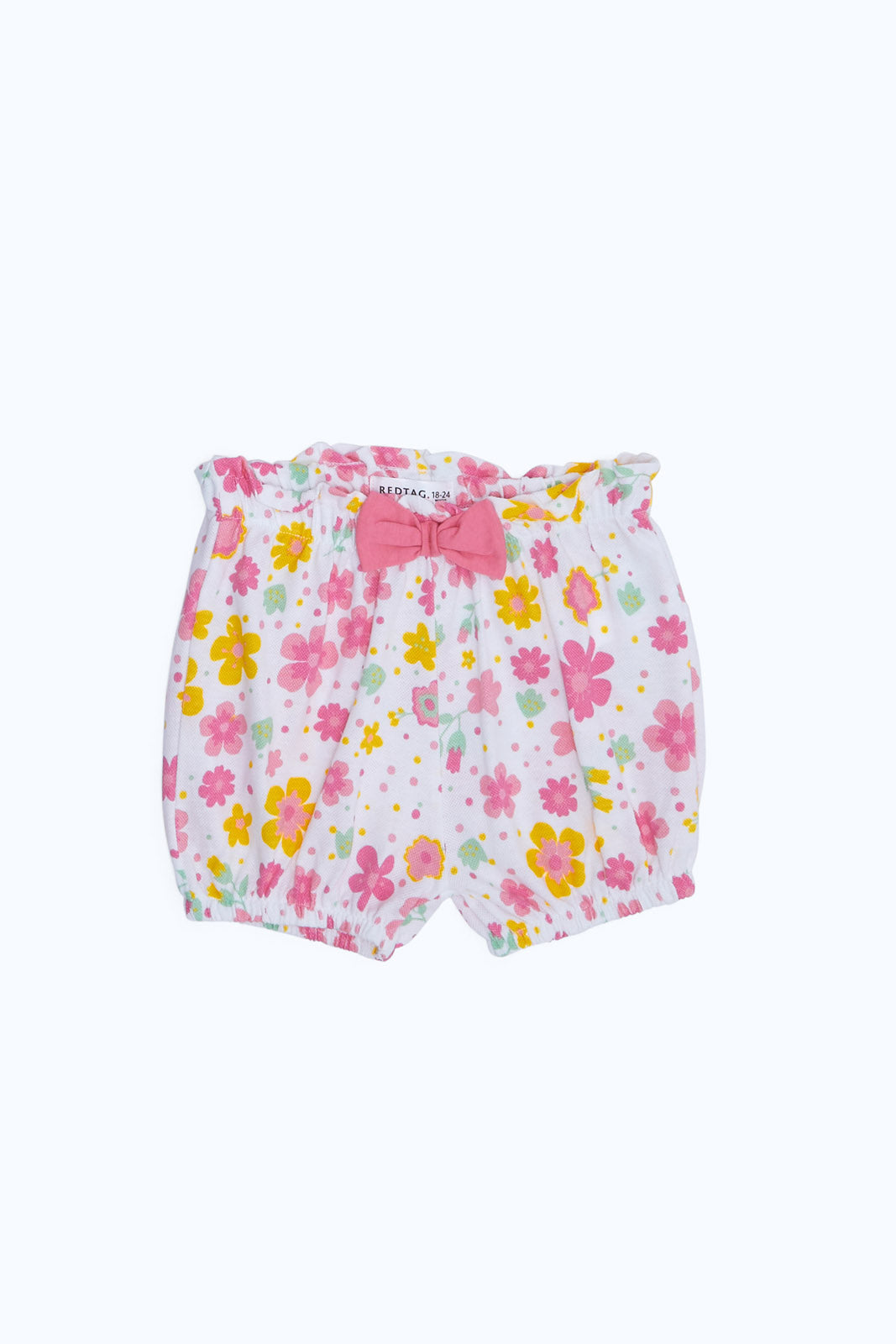 Redtag-Girls-Multi-Colour-Floral-Print-Short-Category:Shorts,-Colour:Assorted,-Deals:New-In,-Dept:Girls,-Filter:Infant-Girls-(3-to-24-Mths),-ING-Shorts,-New-In-ING-APL,-Non-Sale,-S23B,-Section:Girls-(0-to-14Yrs)-Infant-Girls-3 to 24 Months