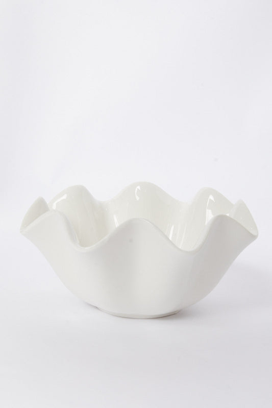 Redtag-White-Porcelain-Wave-Bowl-Category:Bowls,-Colour:White,-Deals:New-In,-Dept:Home,-Filter:Home-Dining,-HMW-DIN-Serveware,-New-In-HMW-DIN,-Non-Sale,-S23A,-Section:Homewares-Home-Dining-