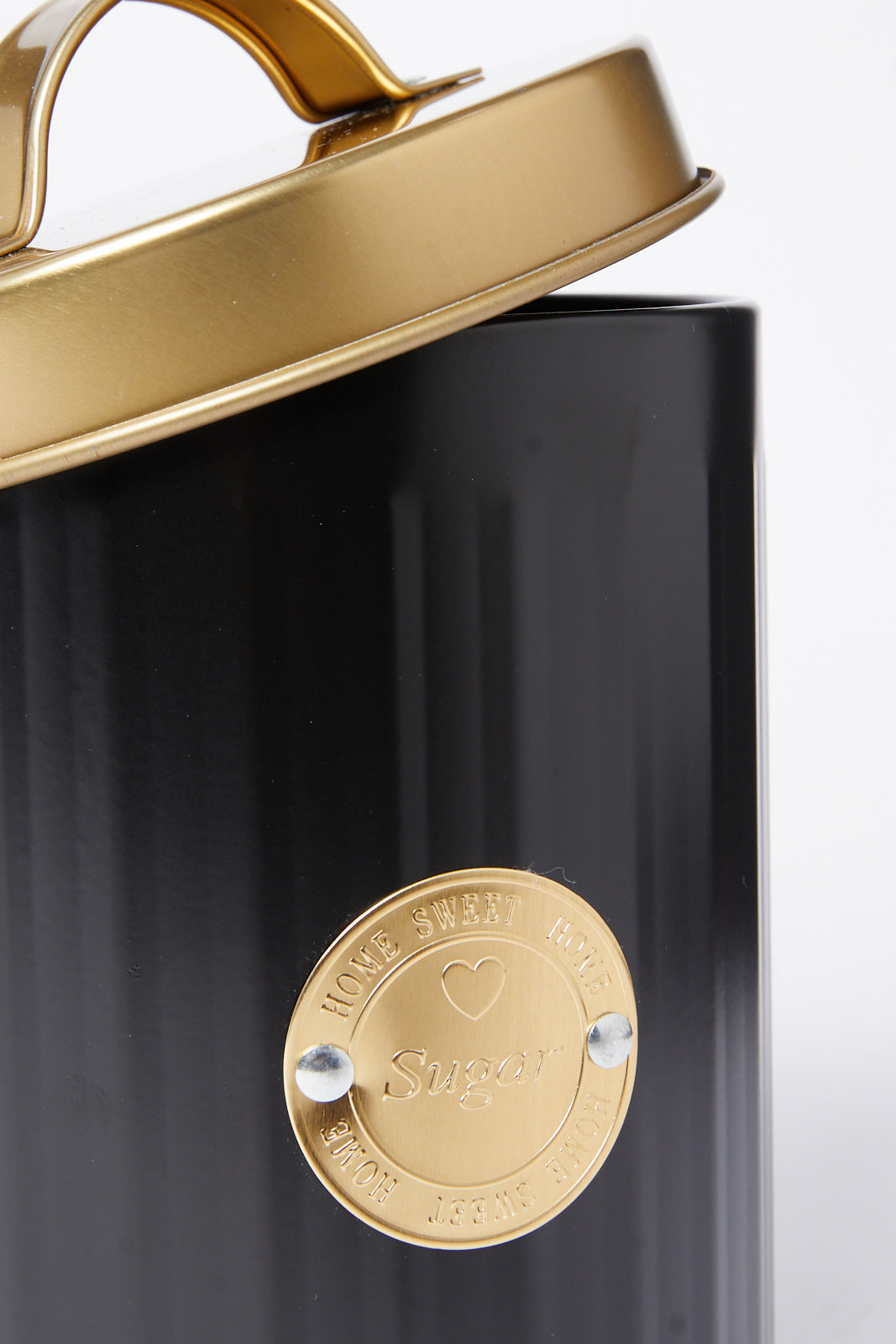 Redtag-Black-Round-Sugar-Canister-Category:Canisters-And-Jars,-Colour:Black,-Deals:New-In,-Dept:Home,-Filter:Home-Dining,-HMW-DIN-Storage,-New-In-HMW-DIN,-Non-Sale,-S23A,-Section:Homewares-Home-Dining-