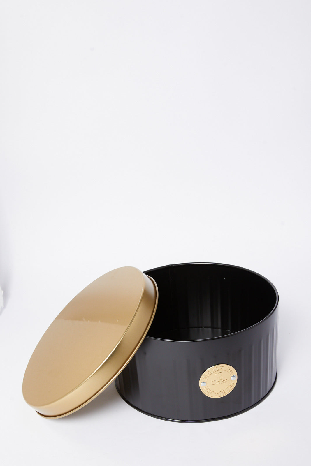 Redtag-Black-Round-Cake-Box-(Small)-Category:Canisters-And-Jars,-Colour:Black,-Deals:New-In,-Dept:Home,-Filter:Home-Dining,-HMW-DIN-Storage,-New-In-HMW-DIN,-Non-Sale,-S23A,-Section:Homewares-Home-Dining-