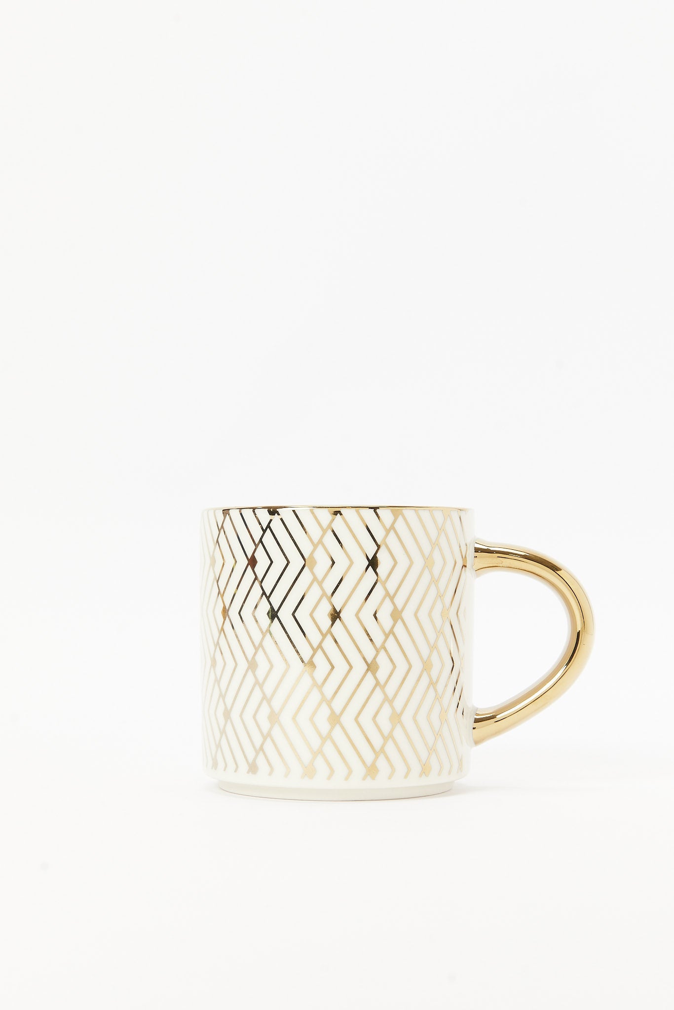 Redtag-White-Geometric-Mug-Category:Cups-&-Mugs,-Colour:White,-Deals:New-In,-Dept:Home,-Filter:Home-Dining,-HMW-DIN-Crockery,-New-In-HMW-DIN,-Non-Sale,-S23A,-S23B,-Section:Homewares-Home-Dining-
