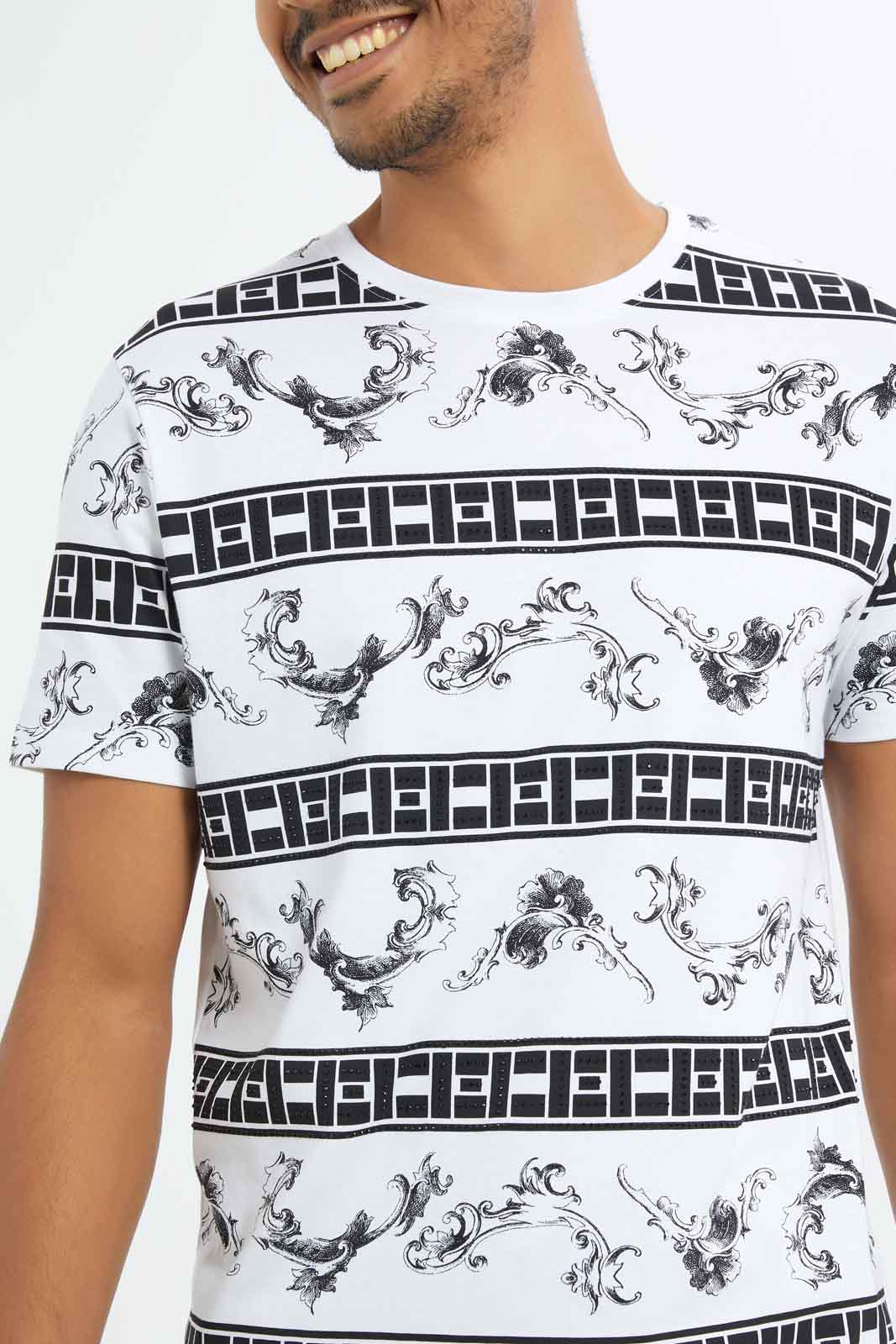 Redtag-Men-White-Baroque-Print-T-Shirt-Category:T-Shirts,-Colour:White,-Deals:New-In,-Dept:Menswear,-Filter:Men's-Clothing,-Men-T-Shirts,-New-In-Men-APL,-Non-Sale,-S23B,-Section:Men-Men's-
