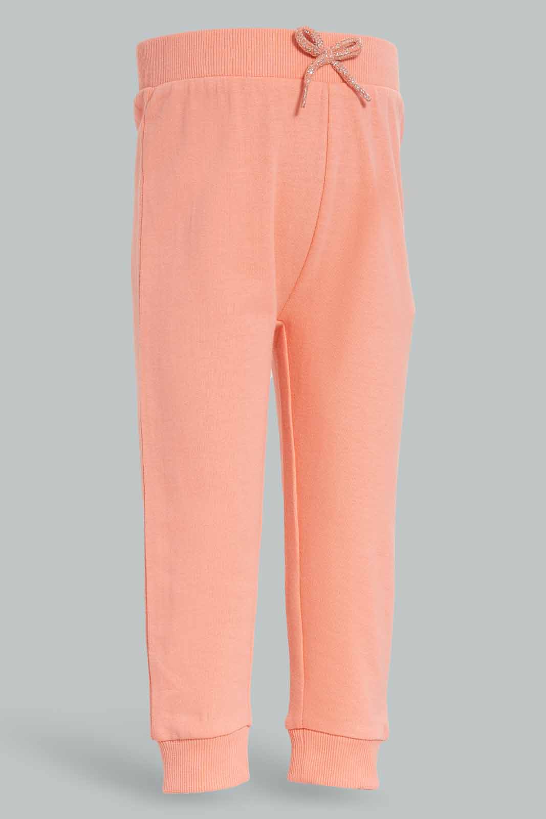 Redtag-Girls-Coral-Solid-Active-Pant-Category:Joggers,-Colour:Orange,-Deals:New-In,-Dept:Girls,-Filter:Infant-Girls-(3-to-24-Mths),-ING-Joggers,-New-In-ING-APL,-Non-Sale,-S23A,-Section:Girls-(0-to-14Yrs),-TBL-Infant-Girls-