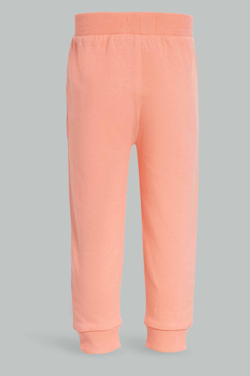 Redtag-Girls-Coral-Solid-Active-Pant-Category:Joggers,-Colour:Orange,-Deals:New-In,-Dept:Girls,-Filter:Infant-Girls-(3-to-24-Mths),-ING-Joggers,-New-In-ING-APL,-Non-Sale,-S23A,-Section:Girls-(0-to-14Yrs),-TBL-Infant-Girls-