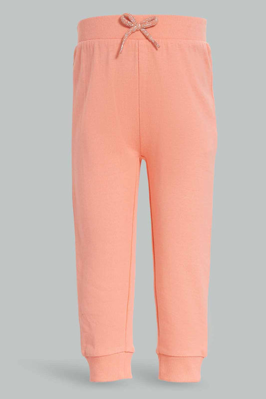 Redtag-Girls-Coral-Solid-Active-Pant-Category:Joggers,-Colour:Orange,-Deals:New-In,-Dept:Girls,-Filter:Infant-Girls-(3-to-24-Mths),-ING-Joggers,-New-In-ING-APL,-Non-Sale,-S23A,-Section:Girls-(0-to-14Yrs),-TBL-Infant-Girls-