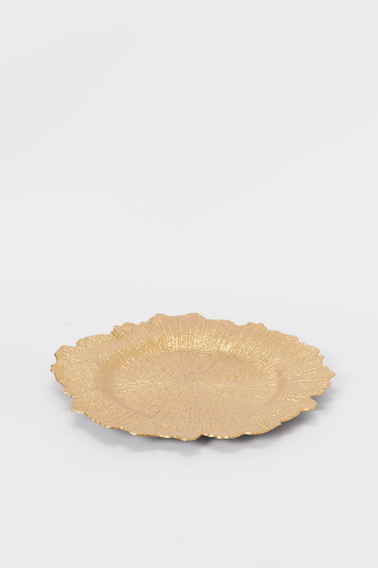 Redtag-Gold-Charger-Plate-Category:Plates,-Colour:Gold,-Deals:New-In,-Dept:Home,-Filter:Home-Dining,-H1:HMW,-H2:DIN,-H3:KIS,-H4:ACC,-HMW-DIN-Kitchen-Accessories,-New-In-HMW-DIN,-Non-Sale,-S23B,-Season:S23B,-Section:Homewares-Home-Dining-